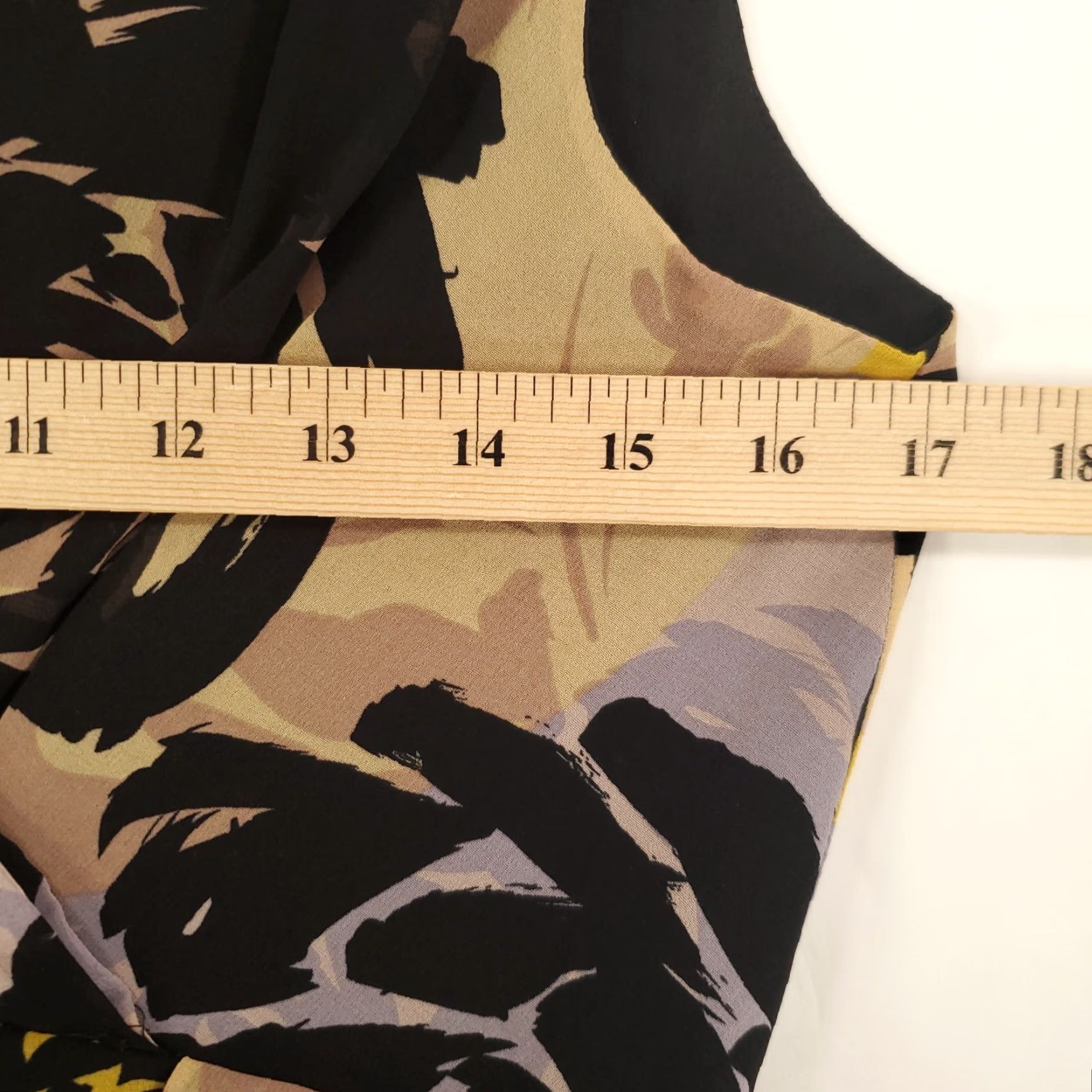 Banana Republic Banana Republic Artsy Roses Dress Womens 8 Faux Wrap Sheer Floral V Neck Lined Size M / US 6-8 / IT 42-44 - 6 Thumbnail