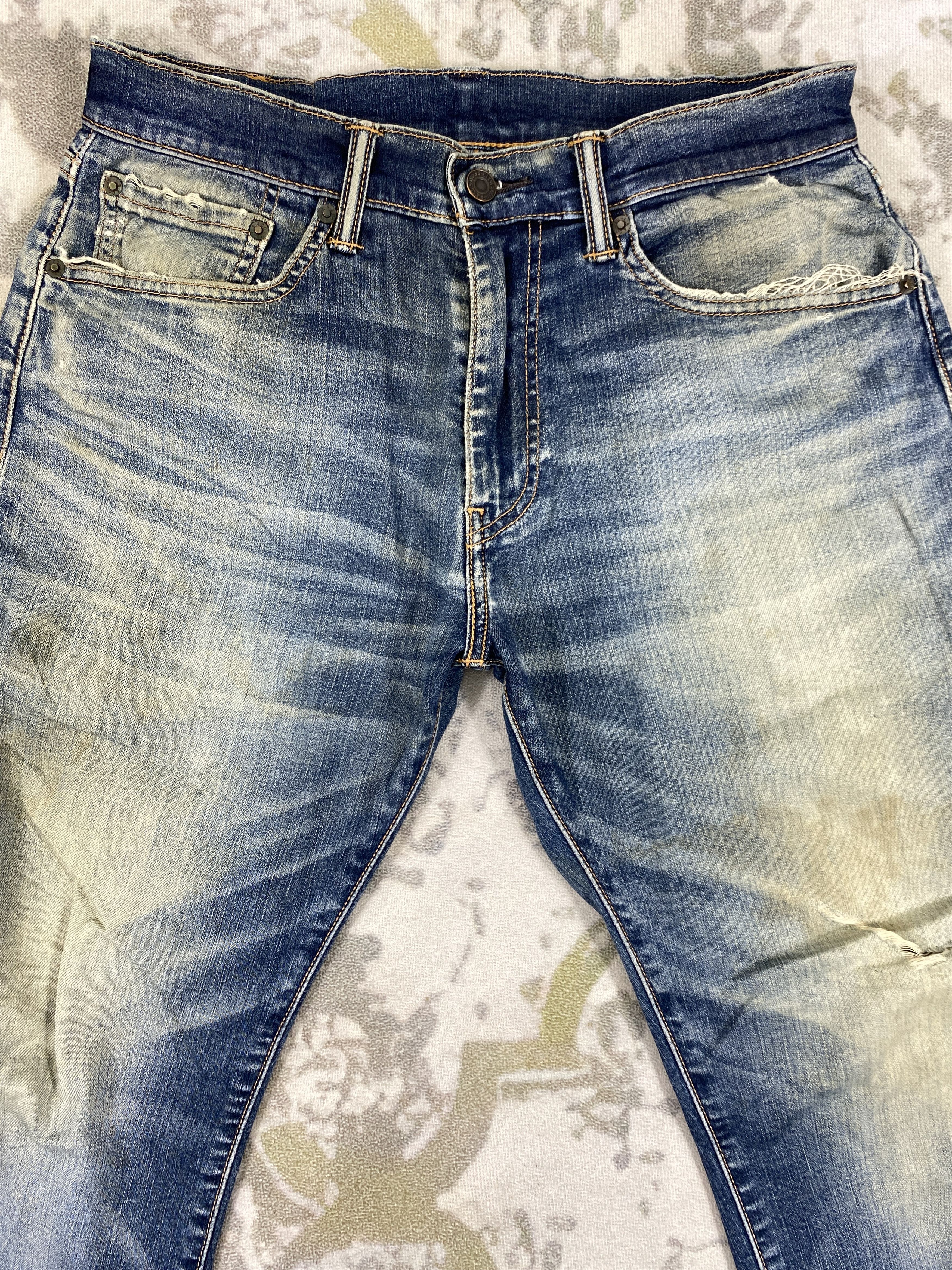 Levi's Distressed Blue Levi's 505 Jeans 30x28.5 Denim SJ194 Size US 30 / EU 46 - 3 Thumbnail