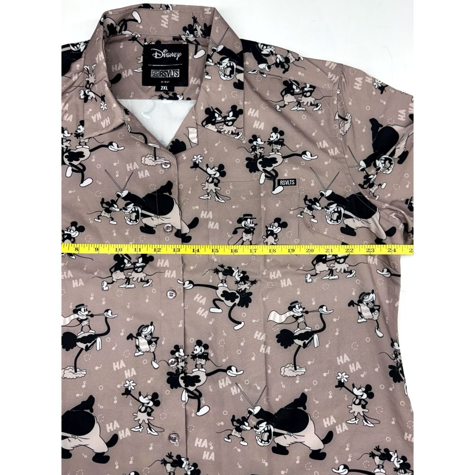 Disney Disney RSVLTS 100 Shirt Mickey Saves The Day Kunuflex Button Up 2XL Short Sleeve Multicolor Womens Size XXL / US 16-18 / IT 52-54 - 3 Thumbnail