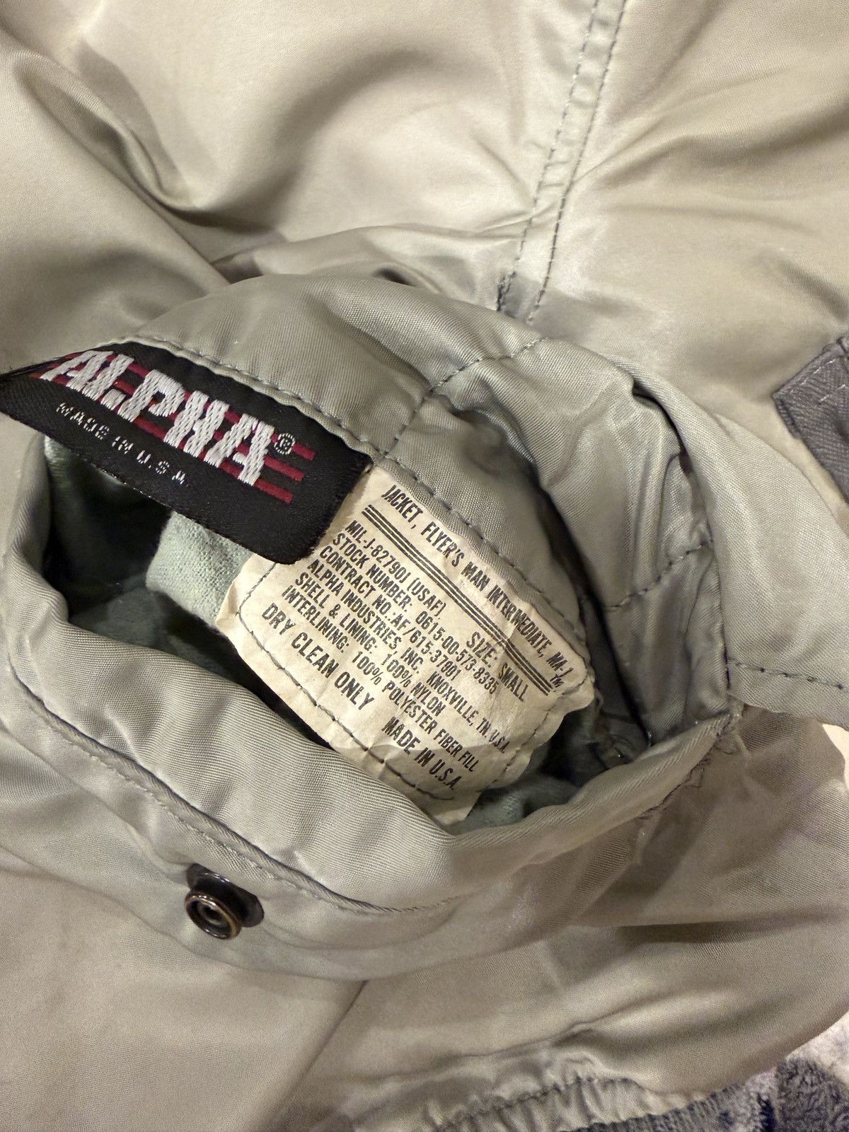 Alpha Industries Vintage 80s Alpha Industries MA1 Bomber Jacket Size US S / EU 44-46 / 1 - 5 Thumbnail