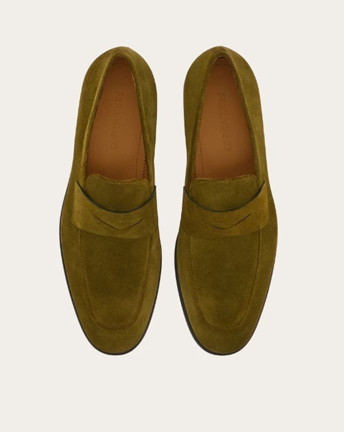 Salvatore Ferragamo o1s1rm1224 Funes Loafers in Olive Green Size US 11 / EU 44 - 3 Thumbnail