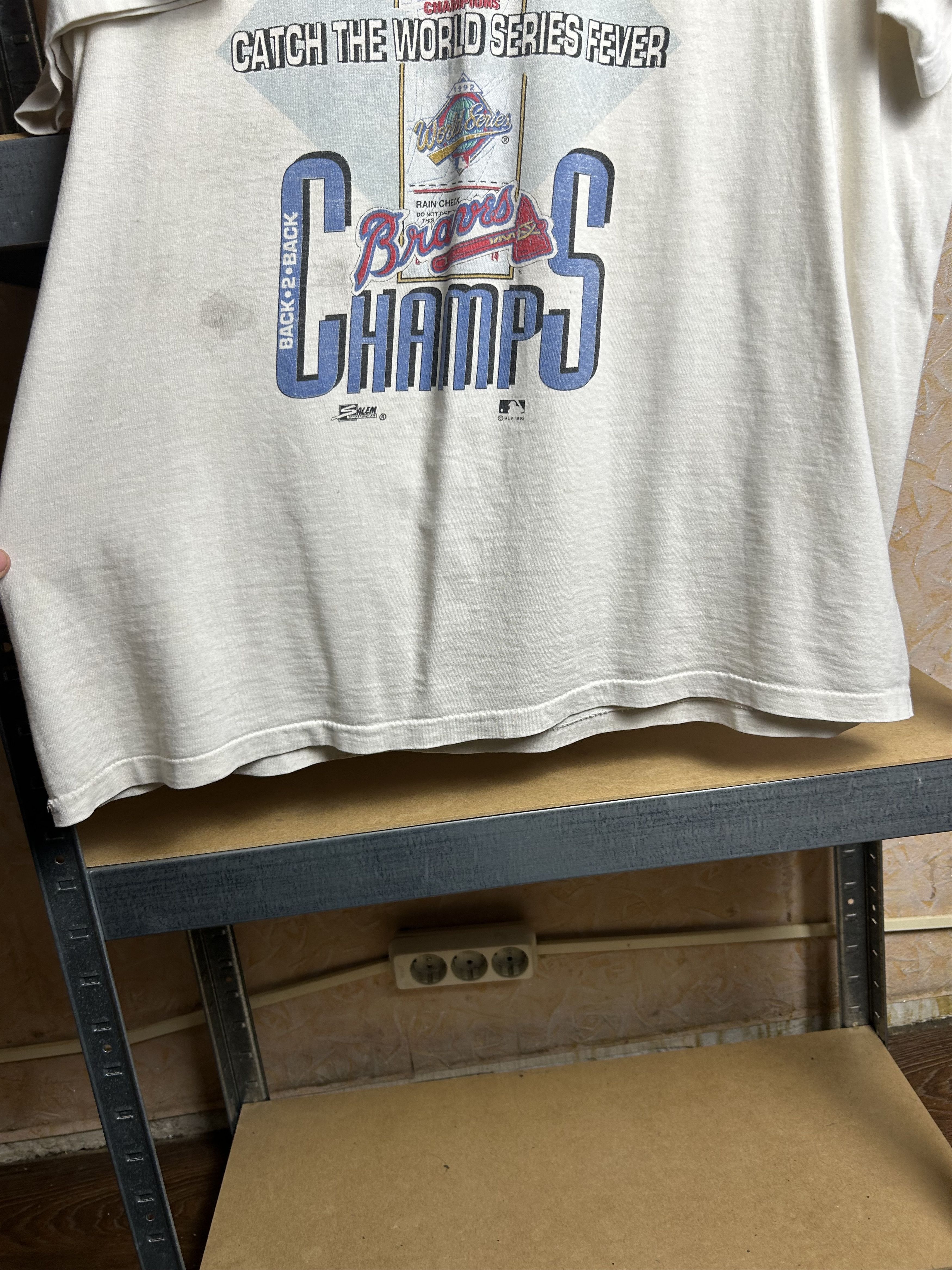 MLB Vintage 1992 Atlanta Braves Back2Back League T-shirt Size US XL / EU 56 / 4 - 7 Thumbnail