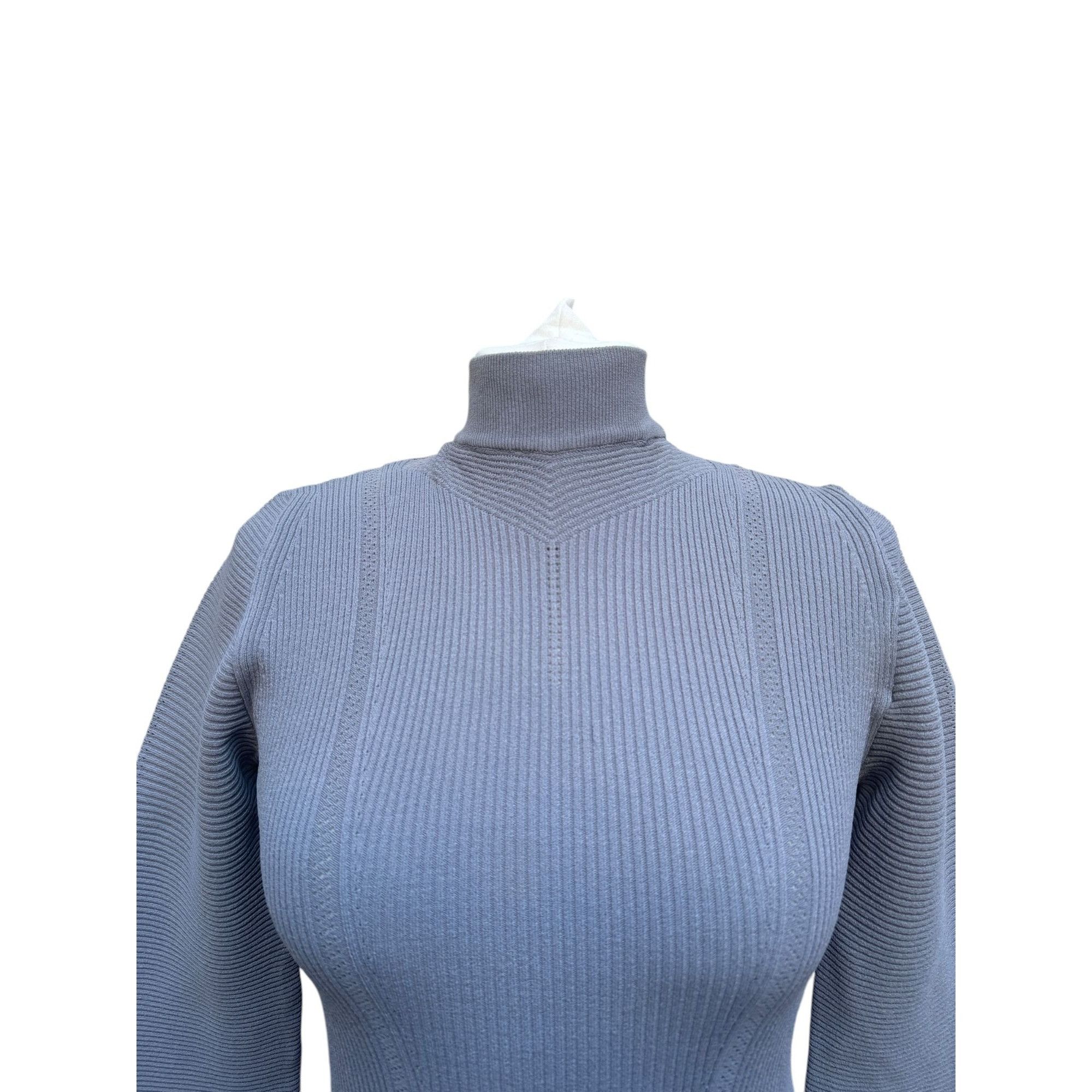 Thierry Mugler Vintage grey wool rollneck Size S / US 4 / IT 40 - 2 Thumbnail