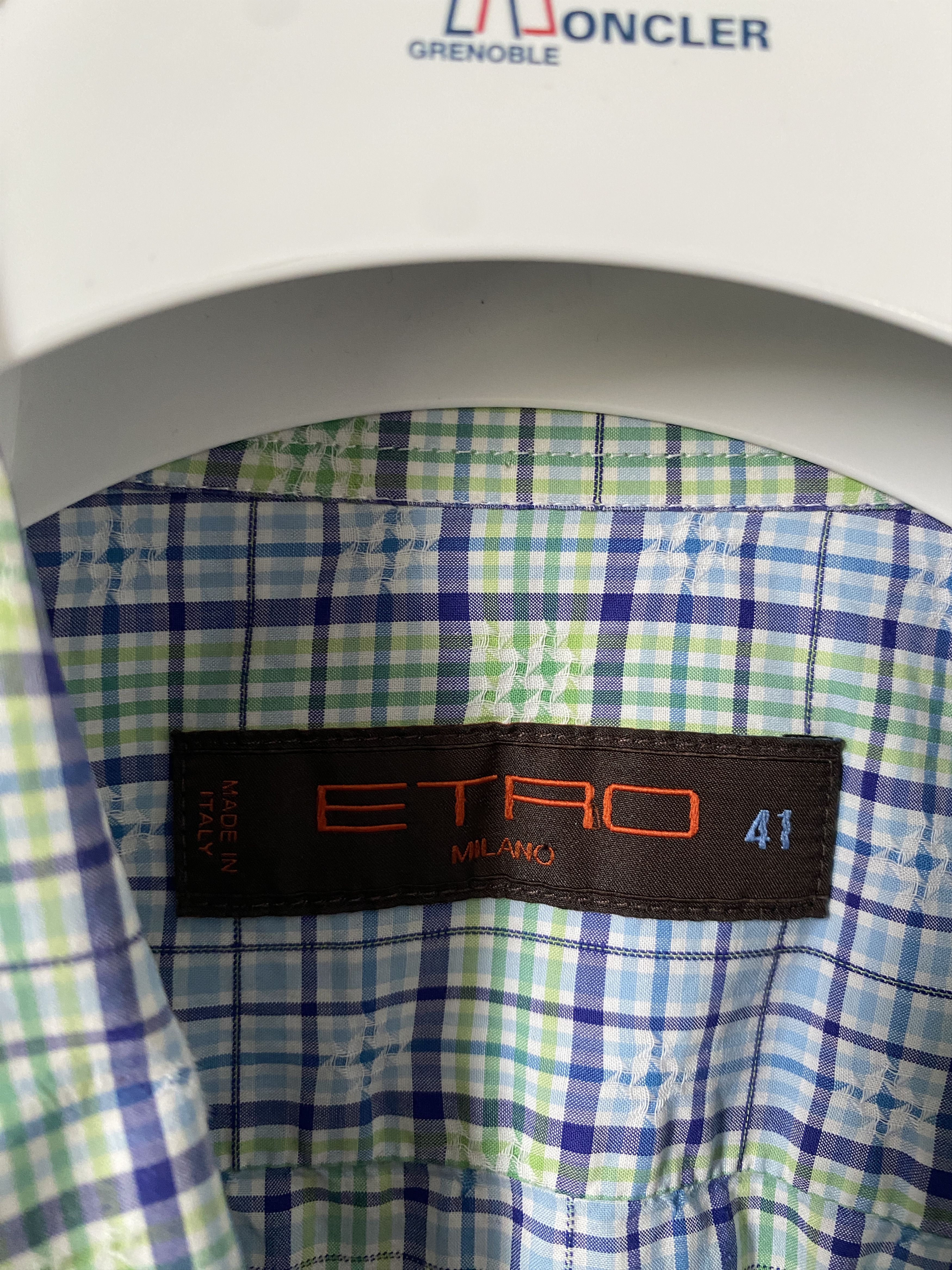 Etro Etro blue green checkered shirt button ups casual Size US M / EU 48-50 / 2 - 3 Thumbnail