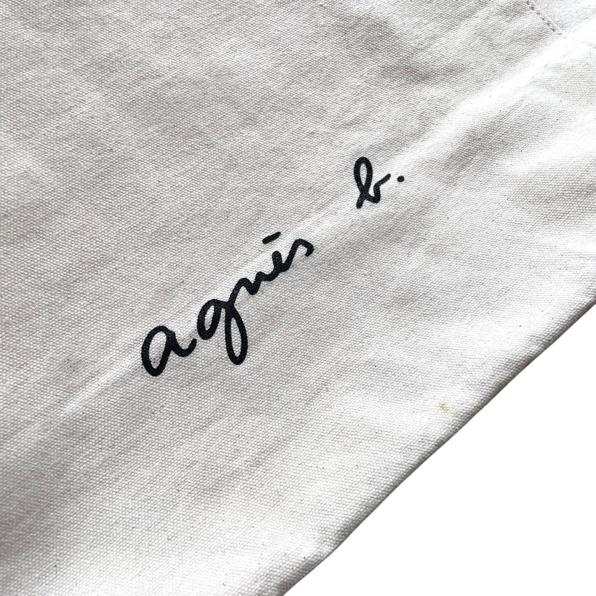 agnes b. Agnes B. Paris Logo Minimalist Canvas Tote Bag Size ONE SIZE - 5 Thumbnail