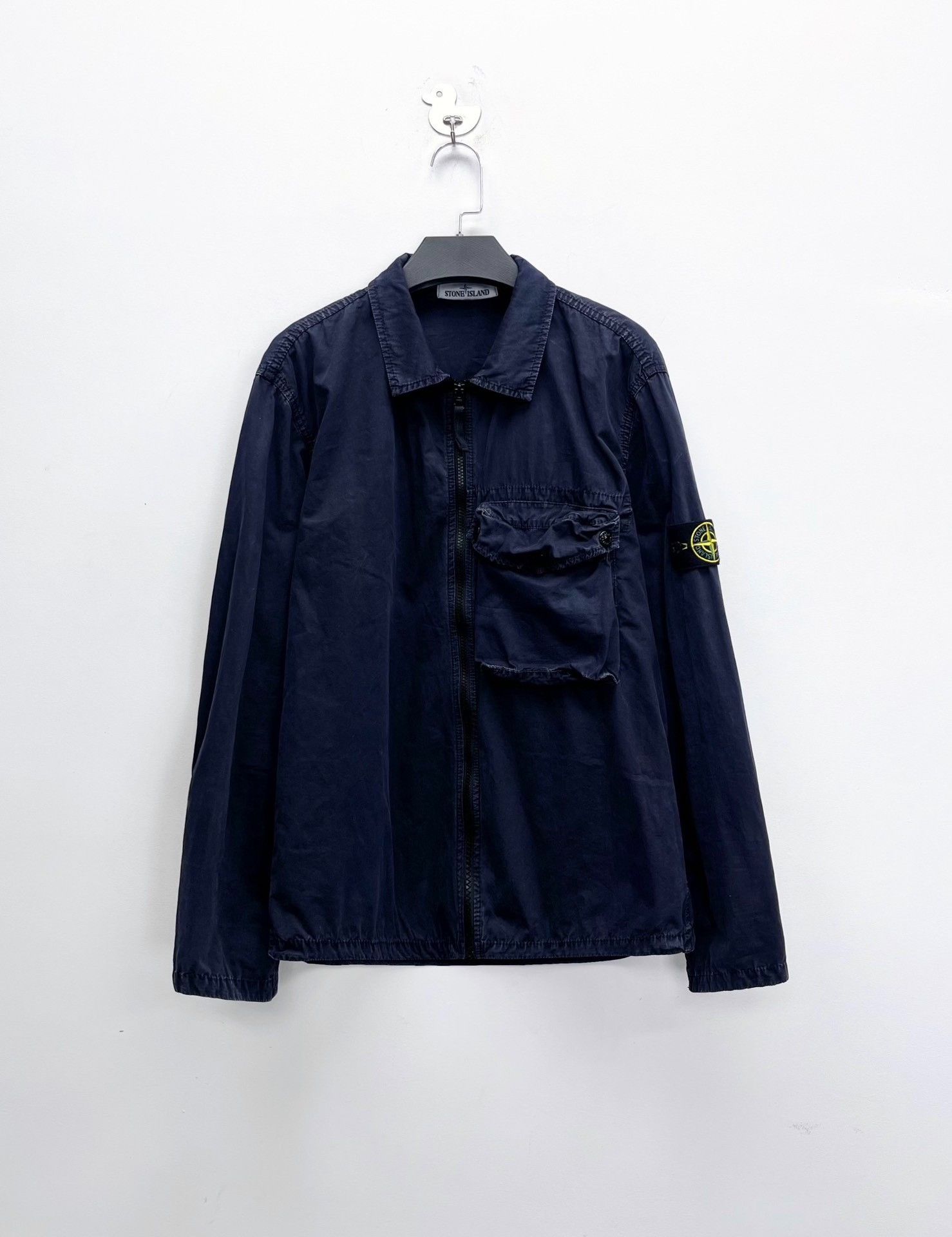 Stone Island Stone Island Deep Blue Washed Work Jacket Size US L / EU 52-54 / 3 - 1 Thumbnail