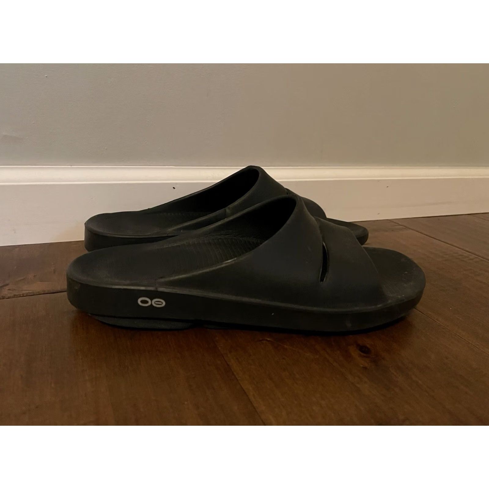 Vintage Oofos Oahh Slide Sandals Black Recovery Slides Flip Flops Mens 11 Womens 13 Size US 11 / IT 41 - 2 Thumbnail