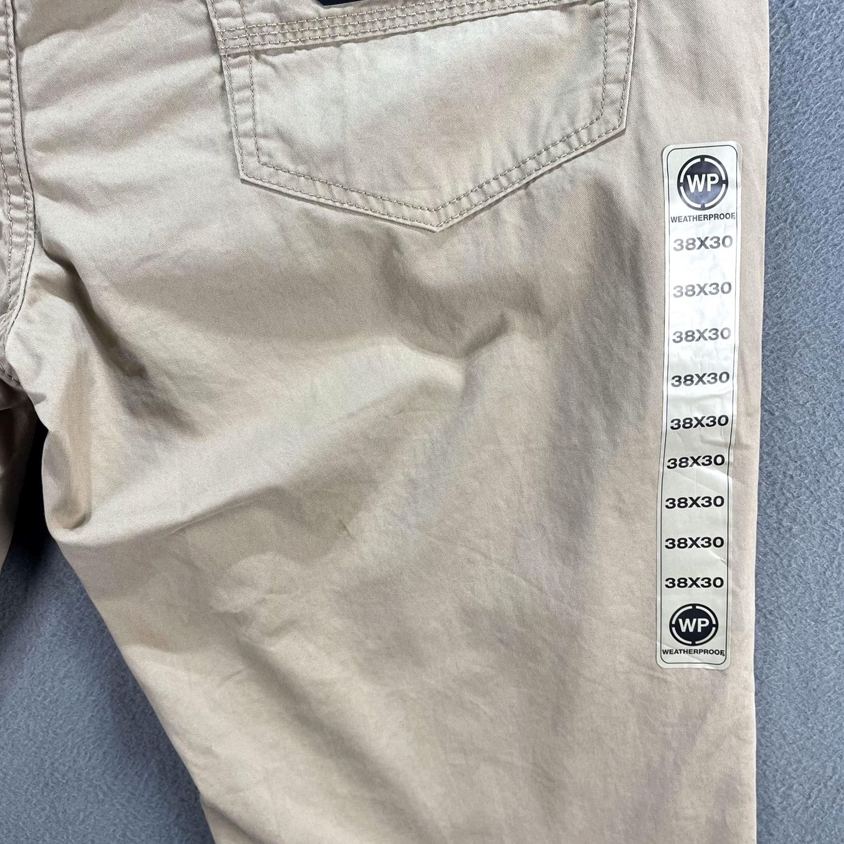 Weatherproof Weatherproof Pants Mens 38x30 Khaki Classic Straight Leg 5 Pocket Twill SCWP555 Size US 38 / EU 54 - 3 Thumbnail