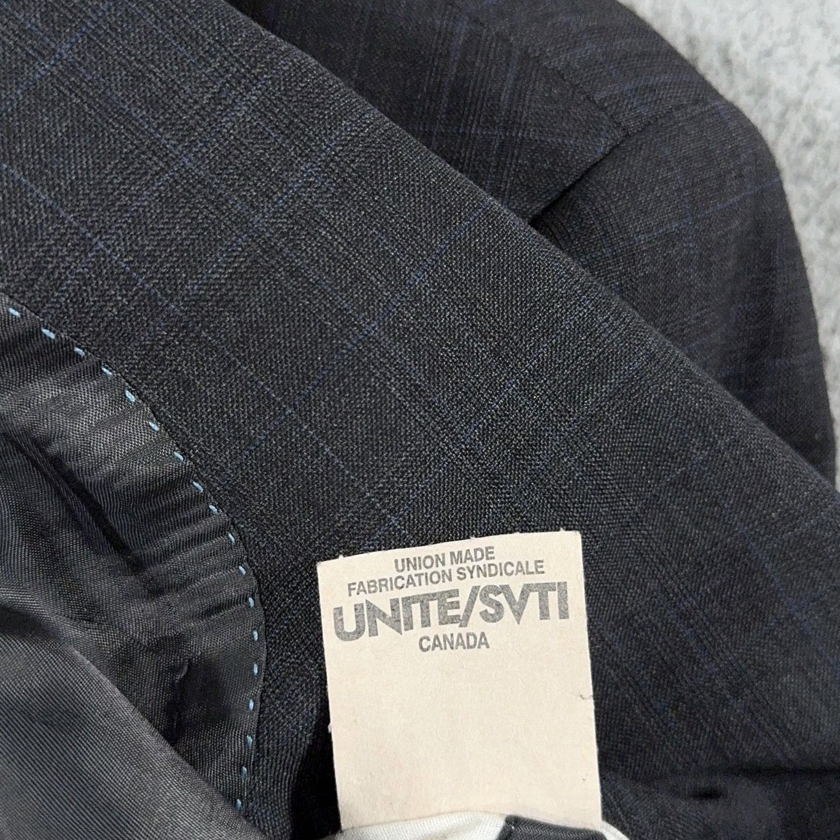 Peter Millar Peter Millar Wool Blazer 44T Long Gray Blue Plaid Suit Jacket Canada Sport Coat Mens Size 44R - 7 Thumbnail