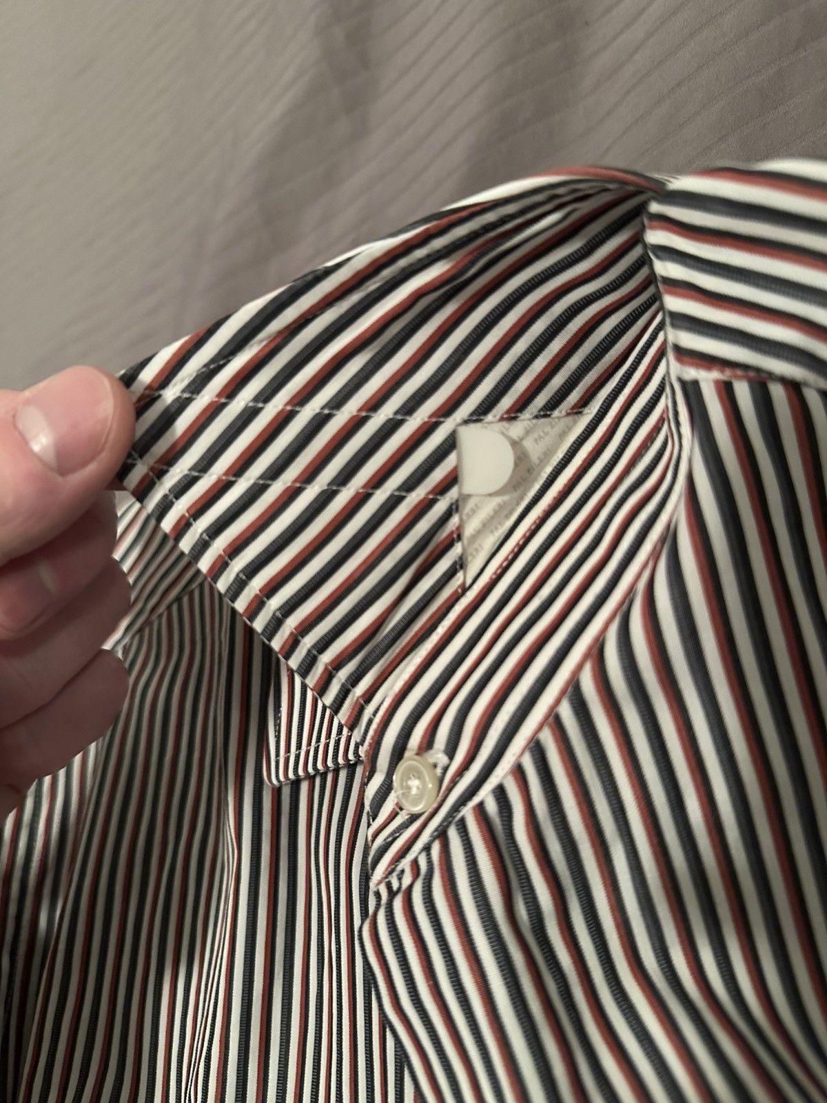 Pal Zileri $400 Luxury Pinstripe Dress Shirt Size US M / EU 48-50 / 2 - 5 Thumbnail