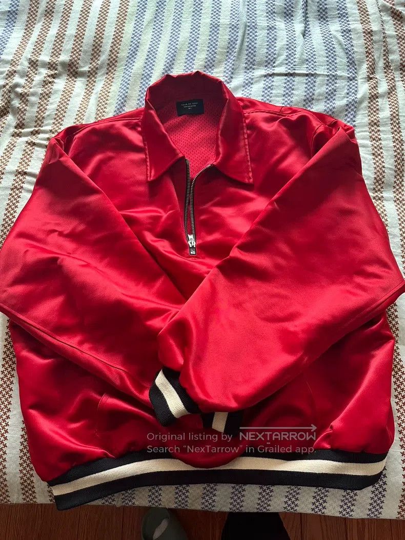 Fear of God Fear of God Limited edition red baseball jacket Size US XL / EU 56 / 4 - 1 Thumbnail