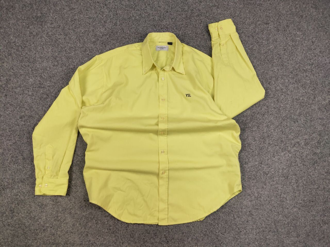 Yves Saint Laurent Rare Vintage Yves saint laurent Logo neon Buttons Shirt Size US XL / EU 56 / 4 - 14 Thumbnail