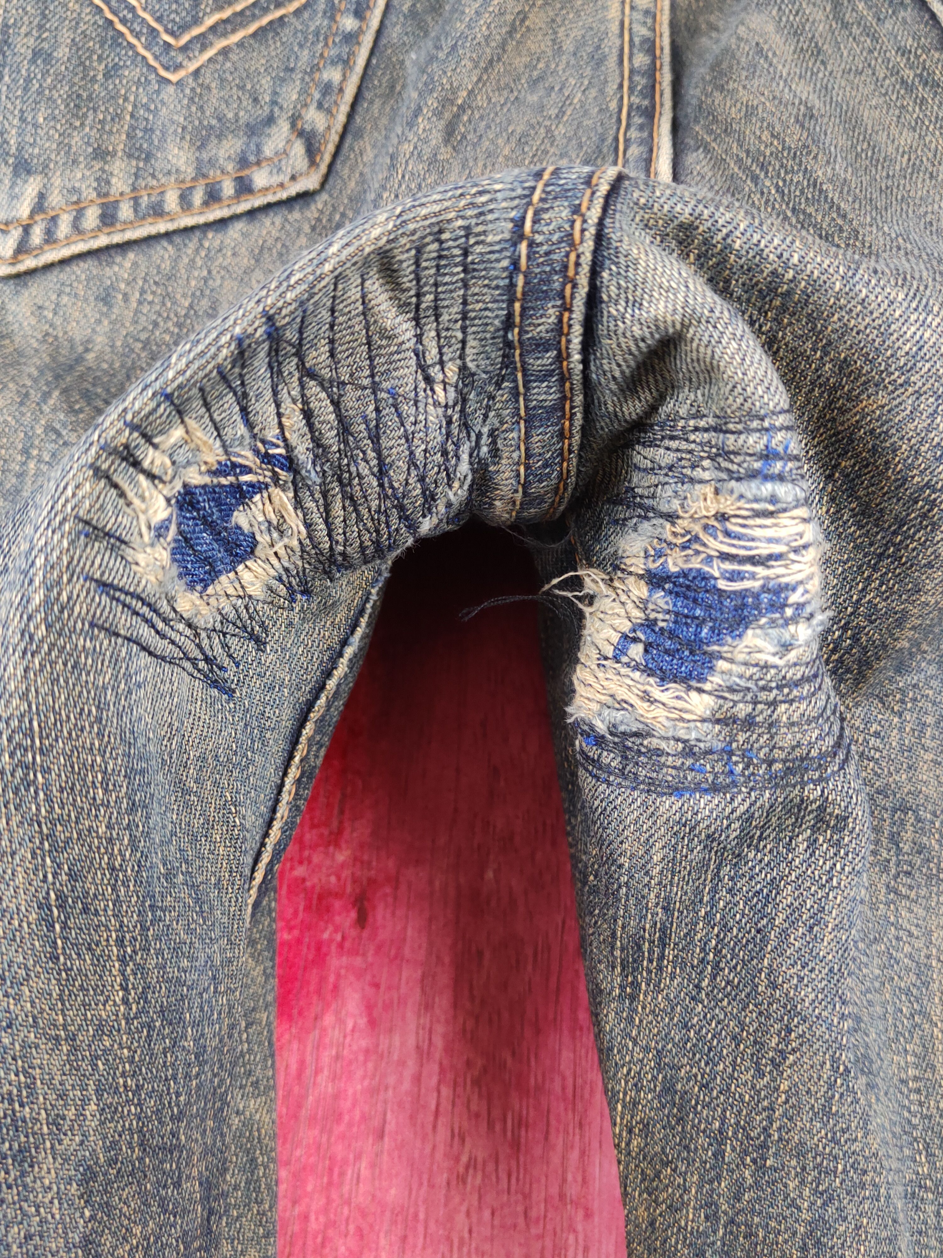Edwin Edwin Dark Blue Faded Multipocket Denim #S1618 Size US 34 / EU 50 - 7 Thumbnail
