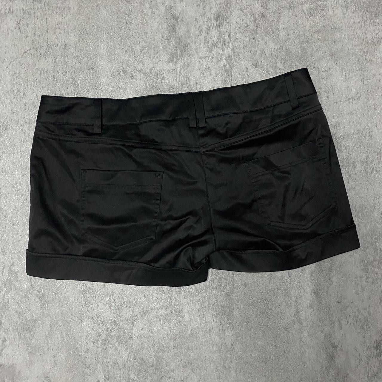 Other Black satin shorts with belt loops #glamshorts Size 32" / US 10 / IT 46 - 5 Thumbnail