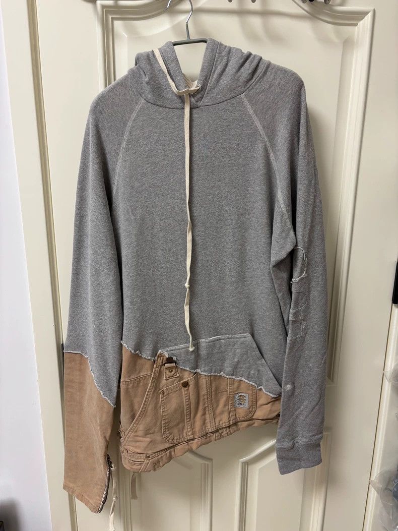 Greg Lauren greg lauren Grey patchwork hoodie 2506-Nextarrow Size US XL / EU 56 / 4 - 1 Thumbnail