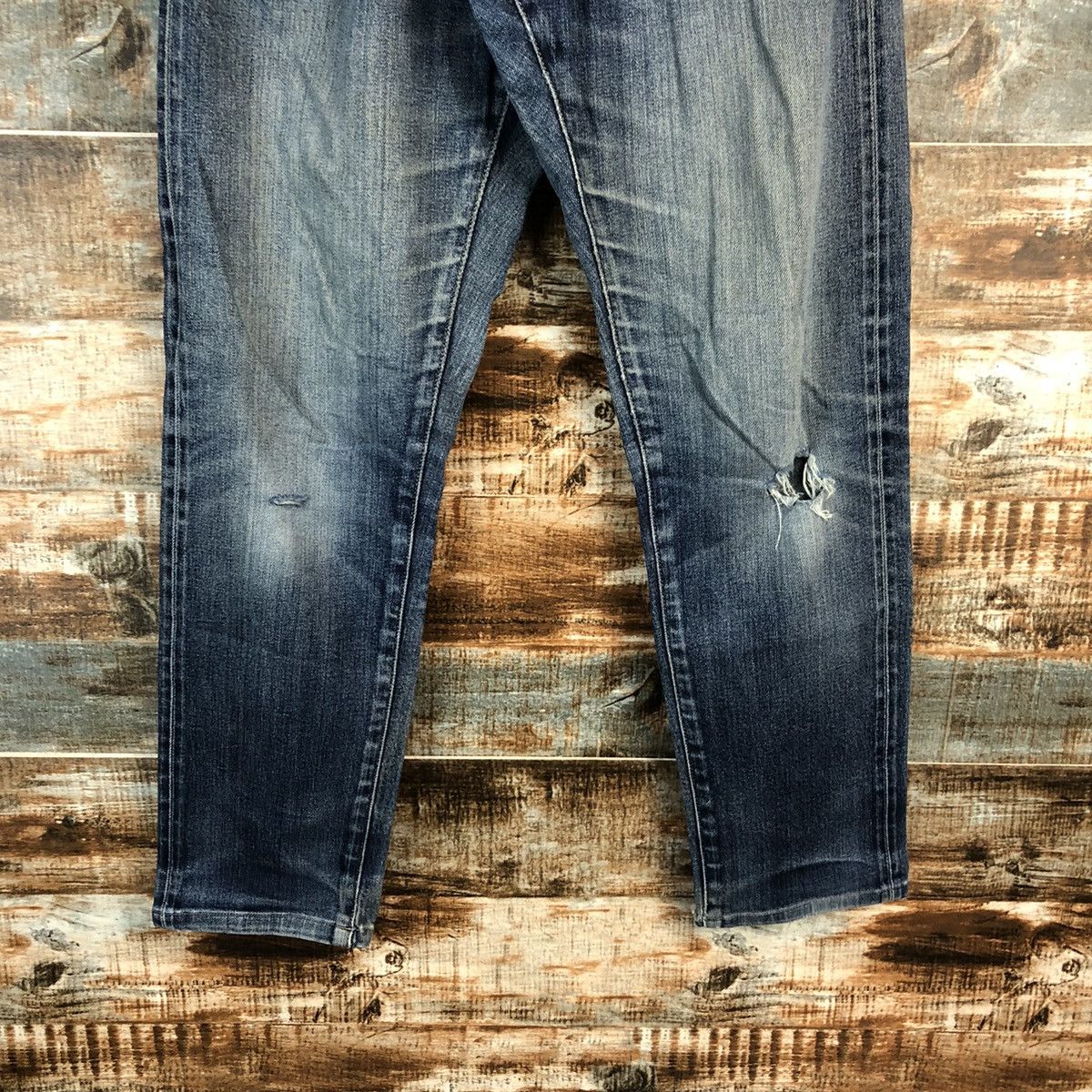 Uniqlo DLL Uniqlo Blue Distressed Denim Pants #C245 Size US 30 / EU 46 - 6 Thumbnail