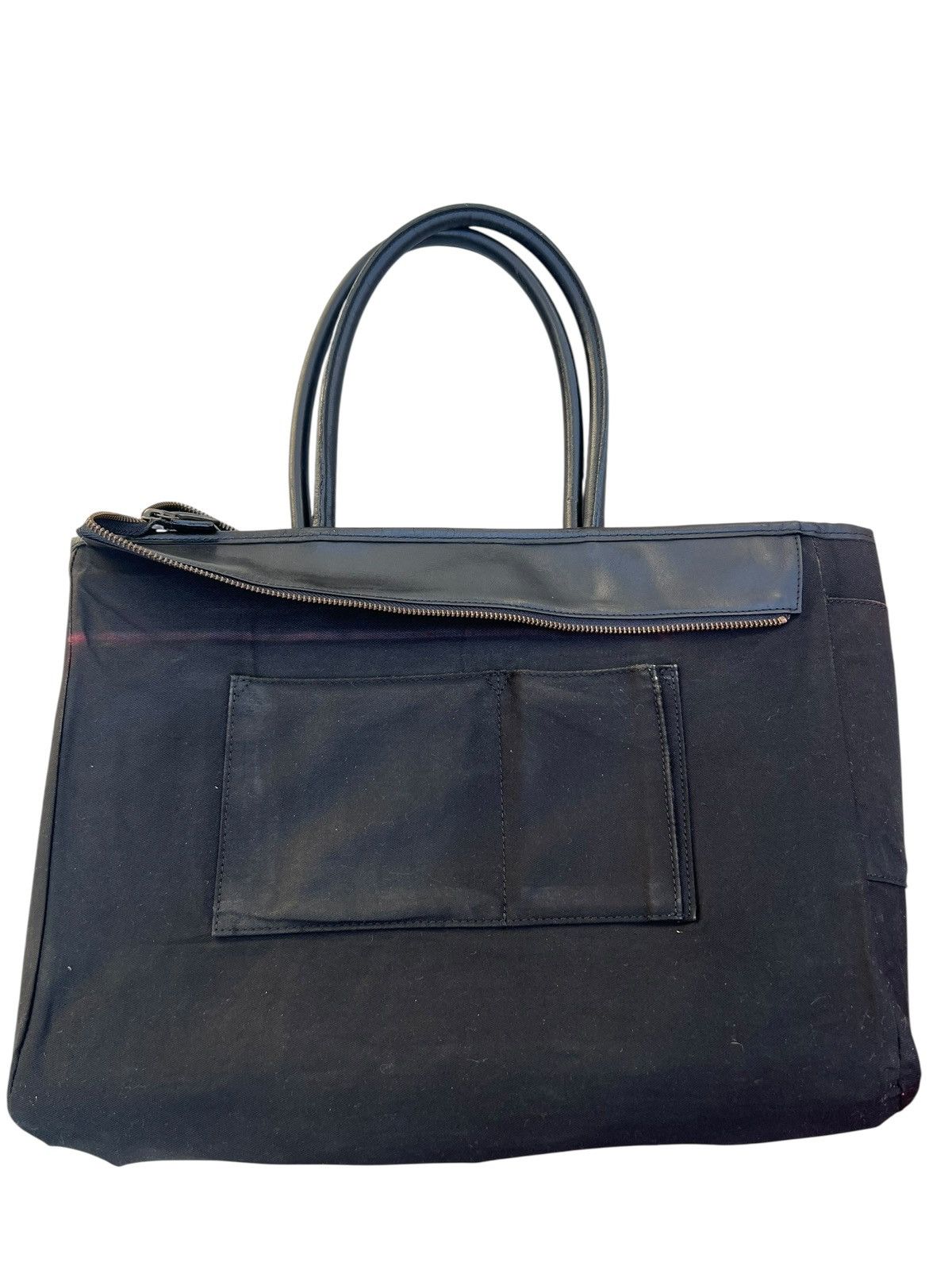 Leather TRION Japan Black Patchwork Leather Tote Bag Size ONE SIZE - 25 Thumbnail