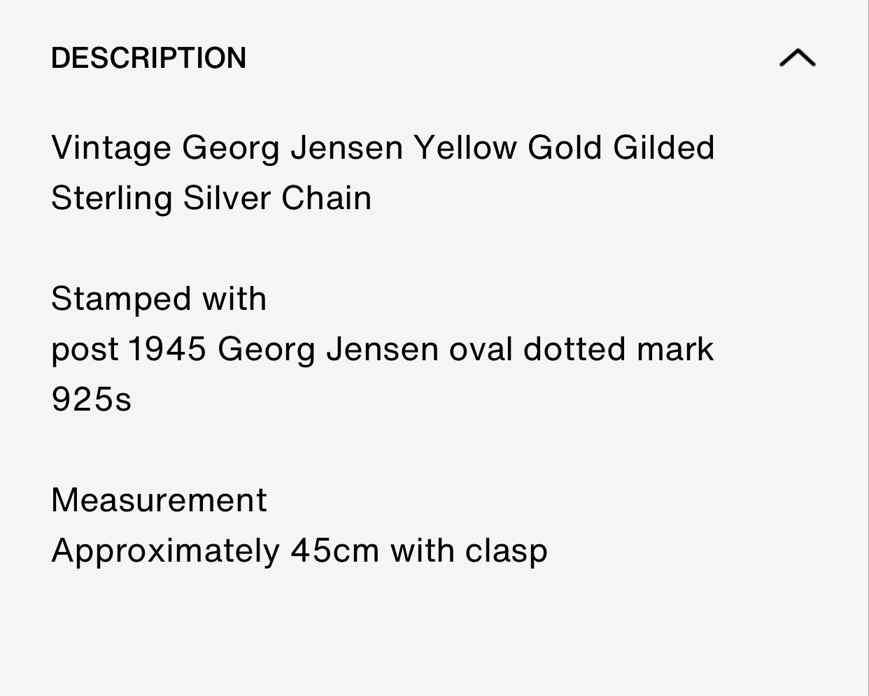Georg Jensen Georg Jensen yellow Gild Gilded Sterling Silver Chain Size ONE SIZE - 5 Thumbnail
