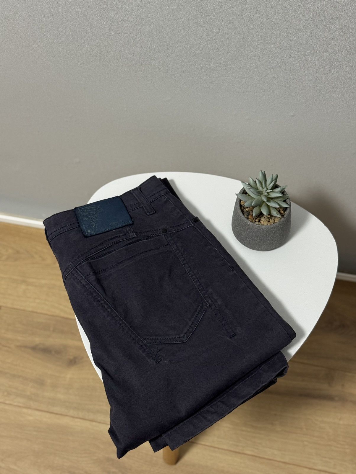 Versace Versace Collection Men’s Dark Blue Pants 30/30 Classic Fit Size US 30 / EU 46 - 1 Thumbnail