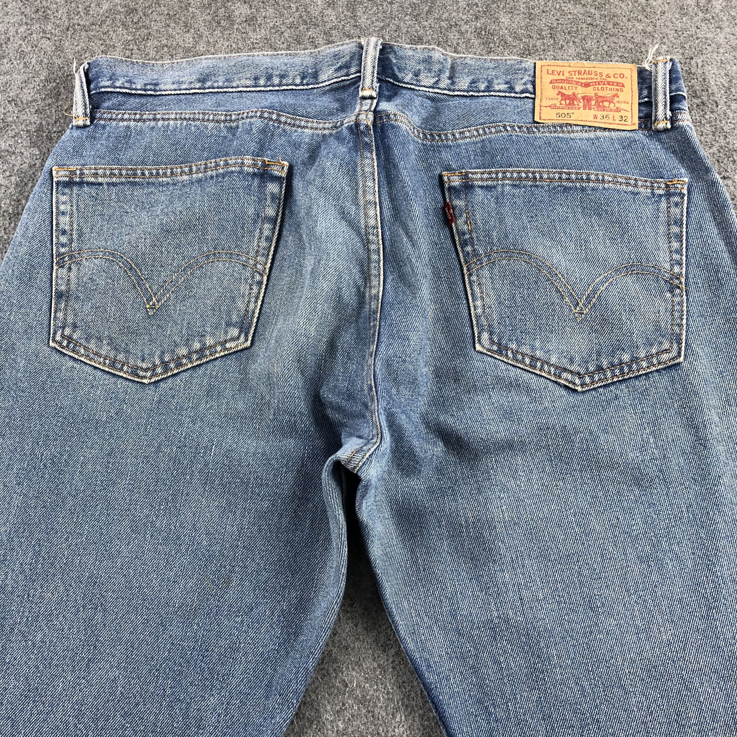 Levi's Vintage Blue Wash Levis 505 Jeans-J2129 Size US 38 / EU 54 - 4 Thumbnail