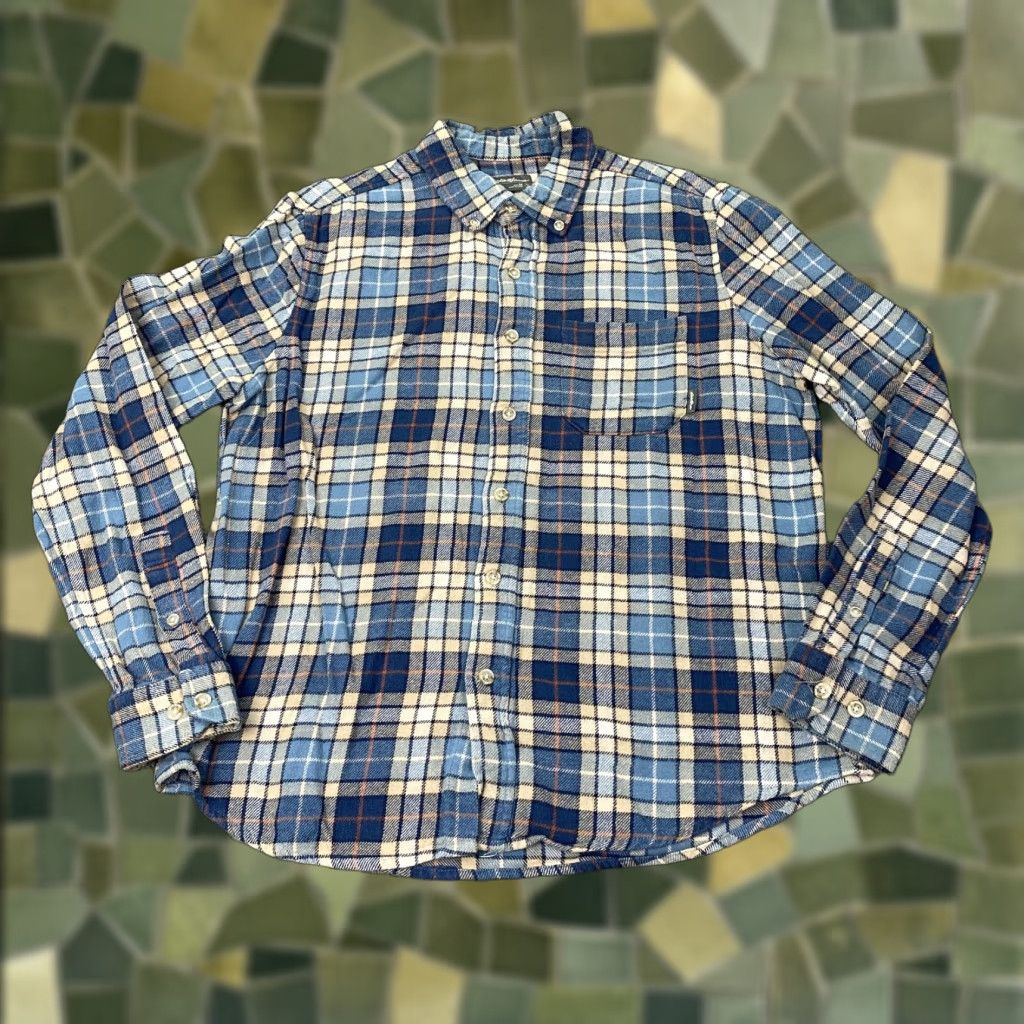 Eddie Bauer VINTAGE Eddie Bauer Shirt Mens Medium Blue Plaid Flannel Button-Down Casual Outdoor Size US M / EU 48-50 / 2 - 1 Thumbnail