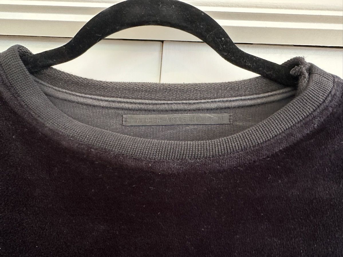 Haider Ackermann GRAIL Rare HA Double Layer Black Velvet Sweater *Last Drop* Size US M / EU 48-50 / 2 - 4 Thumbnail