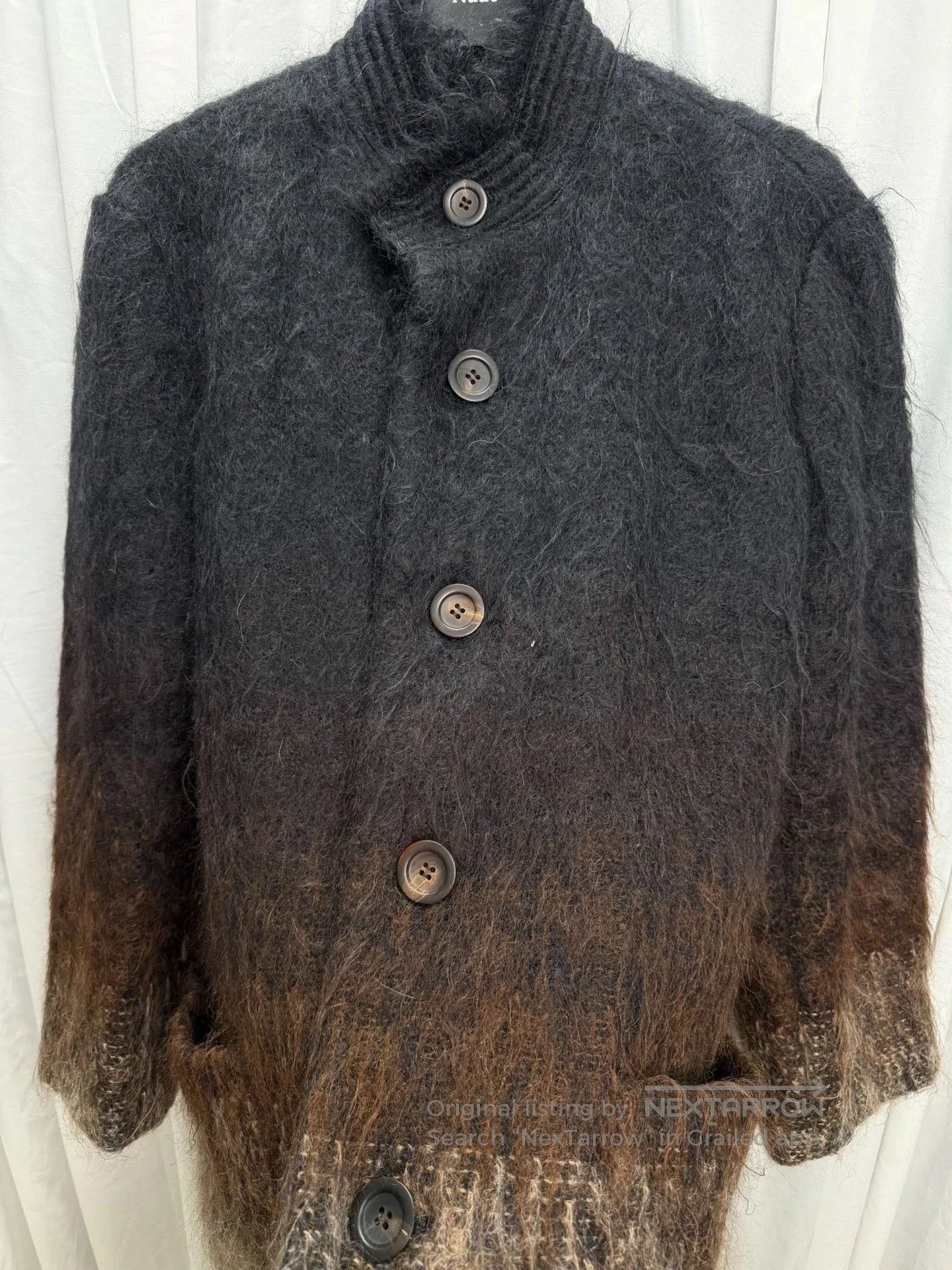 Issey Miyake Issey Miyake Mohair Gradient Stand Collar Coat. Size US M / EU 48-50 / 2 - 5 Thumbnail