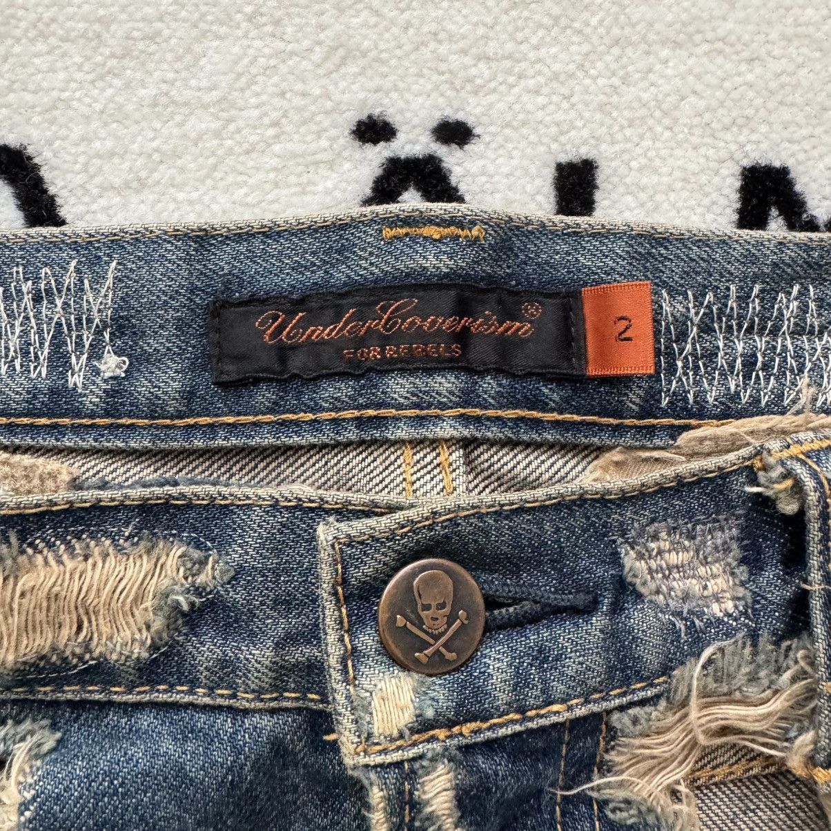Undercover AW05 “Arts & Crafts” 85 Distressed Denim Size US 31 - 13 Thumbnail