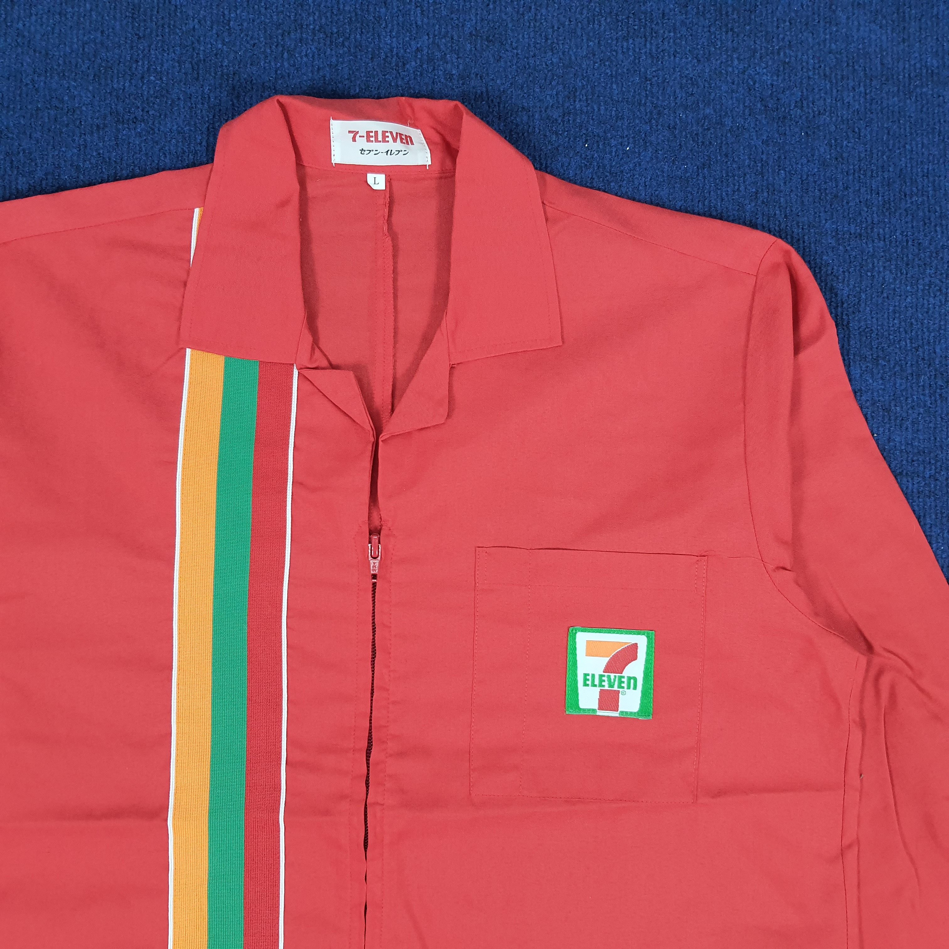 Edition Japan × Japanese Brand × Vintage Vintage 7 Eleven Japan Edition Staff Uniform Work Jacket Size US L / EU 52-54 / 3 - 2 Thumbnail