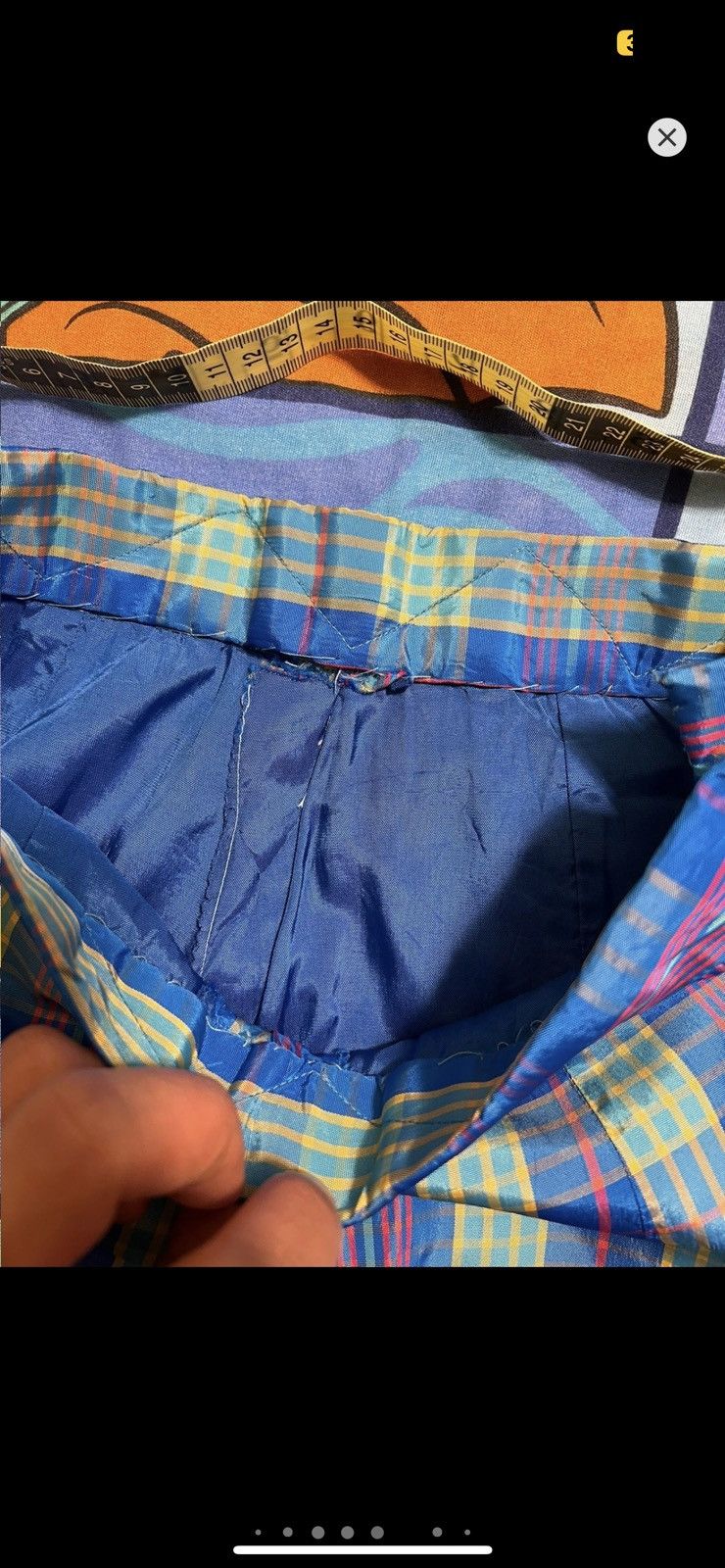 Vintage ***FINAL DROP***RARE 90s TECHNICAL PLAID NYLON SHIRT 24-26 Size US 26 / EU 42 - 9 Thumbnail