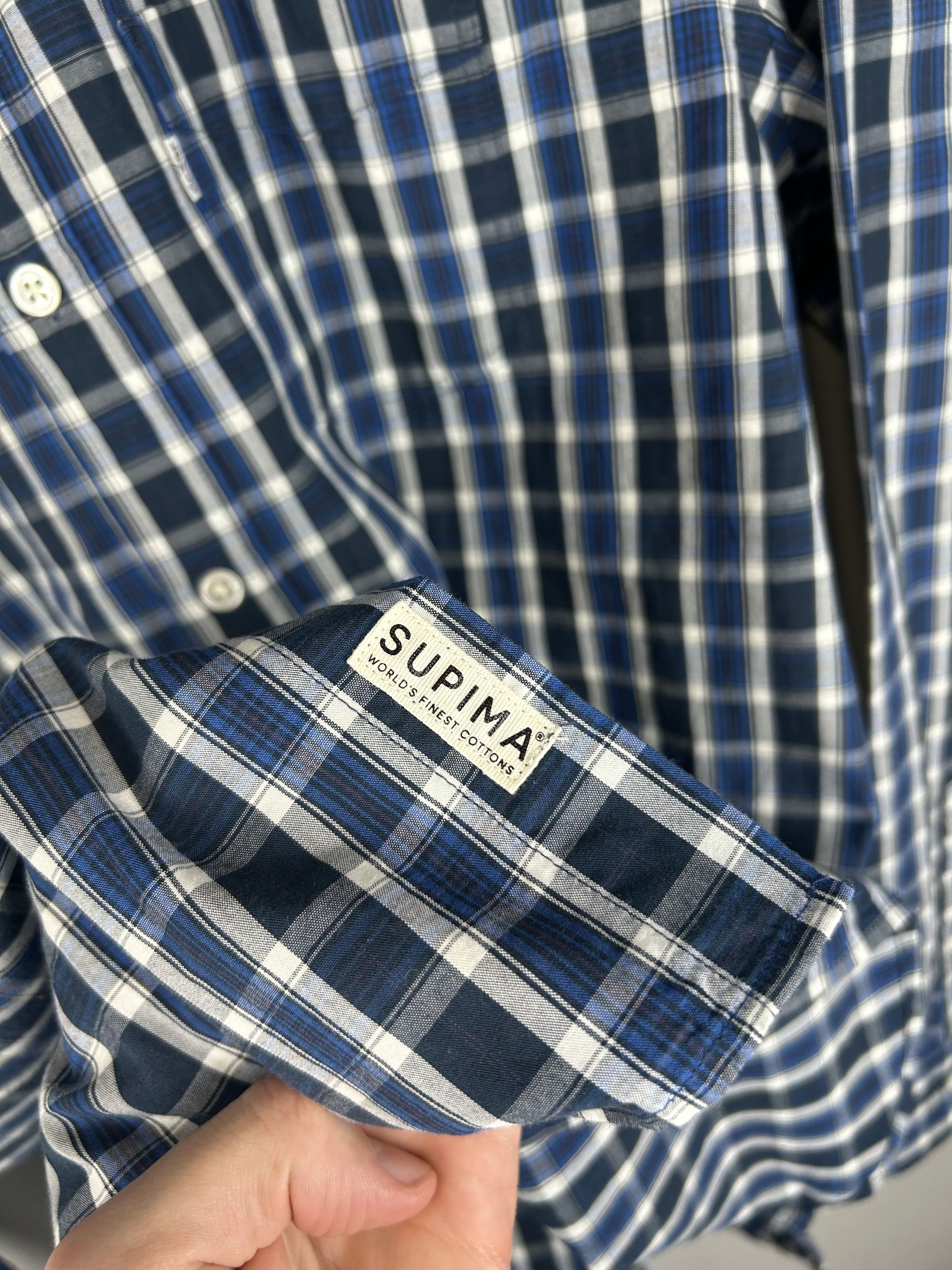 Levi's Levi's Check Shirt Blue White Tab Long Sleeve Oldmoney Size US L / EU 52-54 / 3 - 3 Thumbnail