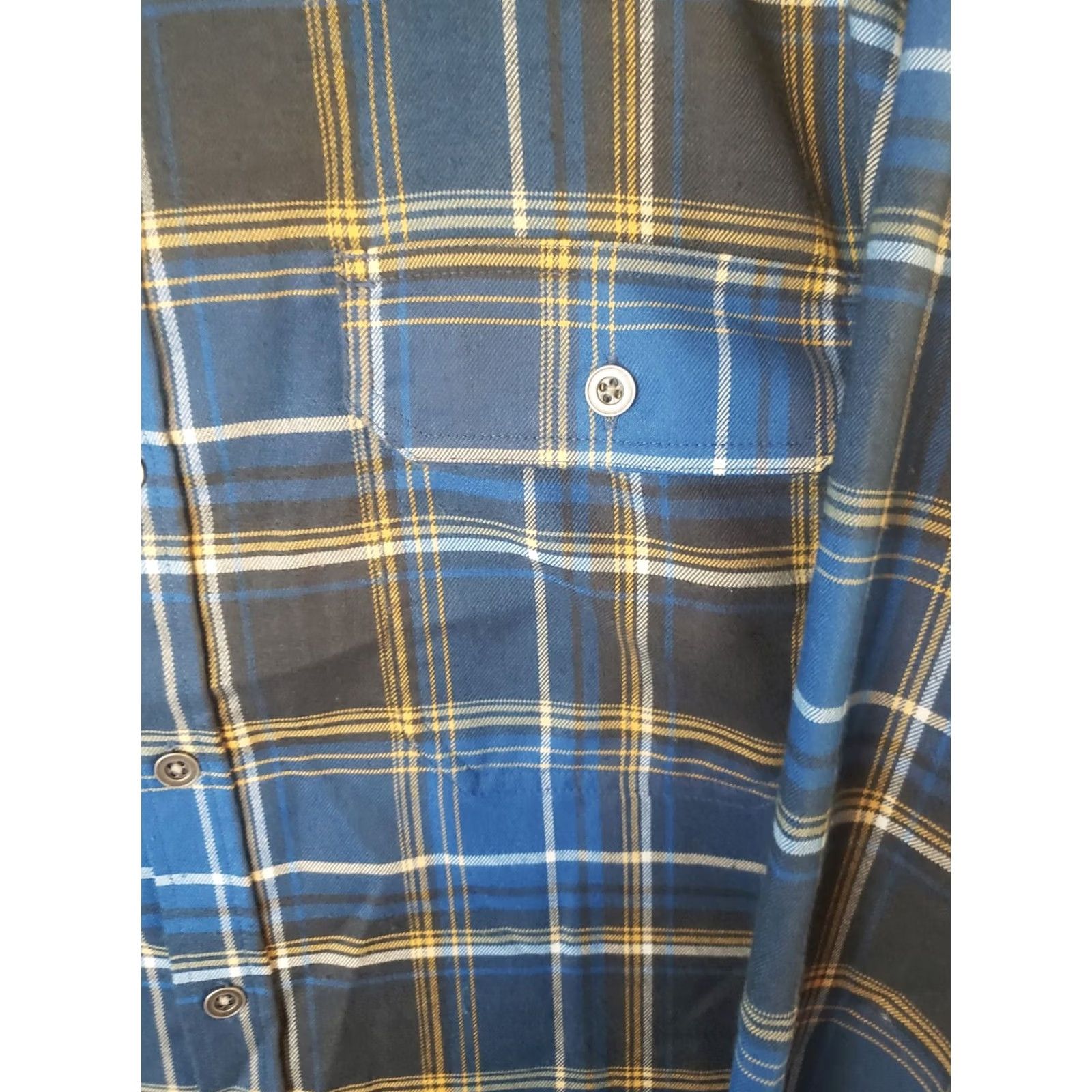 Vintage SwissTech Shirt Blue Plaid Button-Down 3XL Mens Long Sleeve Outdoor Casual Travel Lightweight Woven Spandex Pocket Size US XXL / EU 58 / 5 - 5 Thumbnail