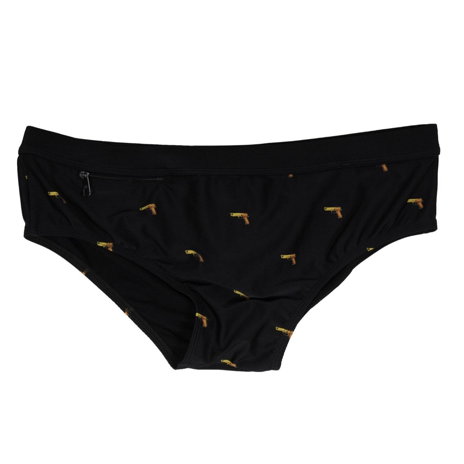 Neil Barrett Gun Print Swim Shorts Briefs Black Large Size US 35 - 8 Thumbnail