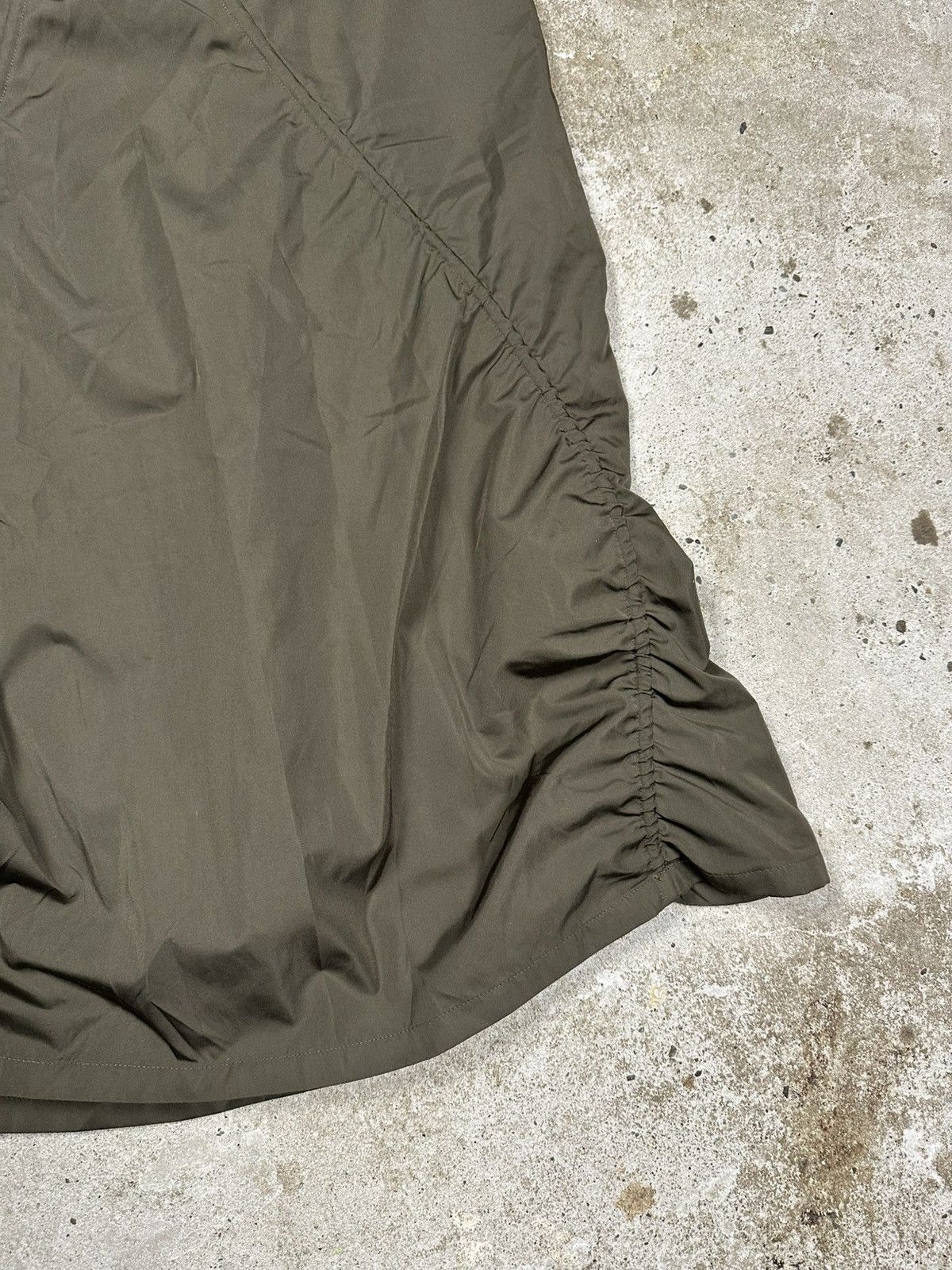 Jil Sander Vintage 2000s Jil Sander Green Khaki Drawstring Skirt Size 25" / US 0 / IT 36 - 12 Thumbnail