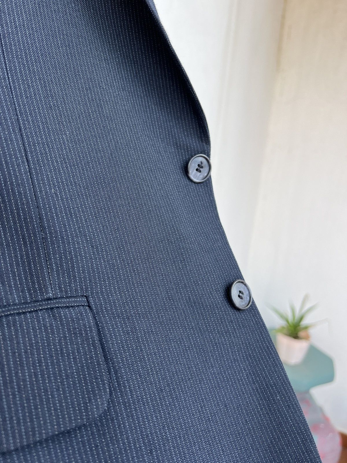 Yves Saint Laurent Yves Saint Laurent Blazer S Dark Blue Wool Size 36S - 6 Thumbnail