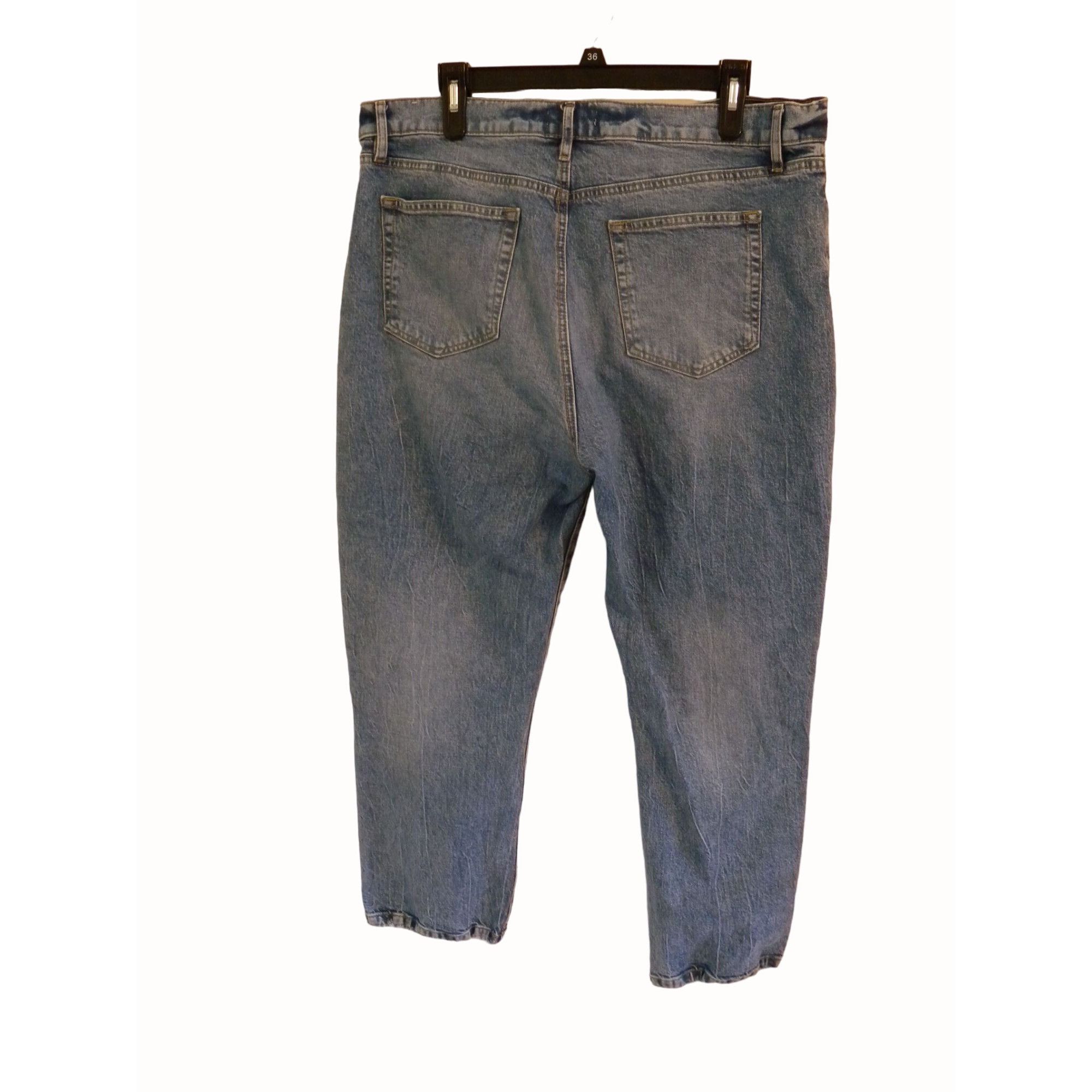 Loft Loft Ann Taylor Capri Jeans 14 Womens Blue Distressed Size 36" / US 14 / IT 50 - 2 Thumbnail