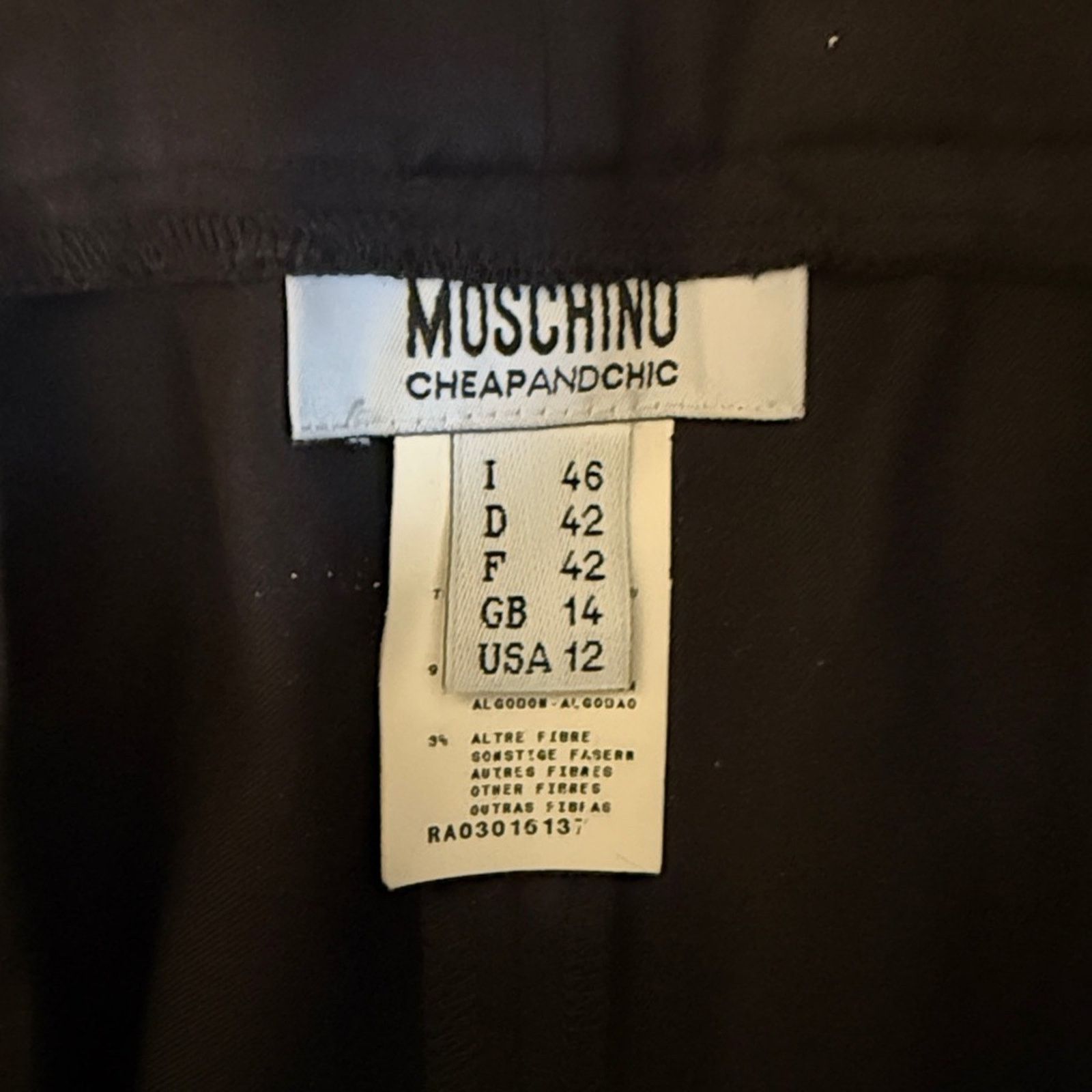 Moschino Moschino black cuffed trouser size 12 Size 34" / US 12 / IT 48 - 7 Thumbnail
