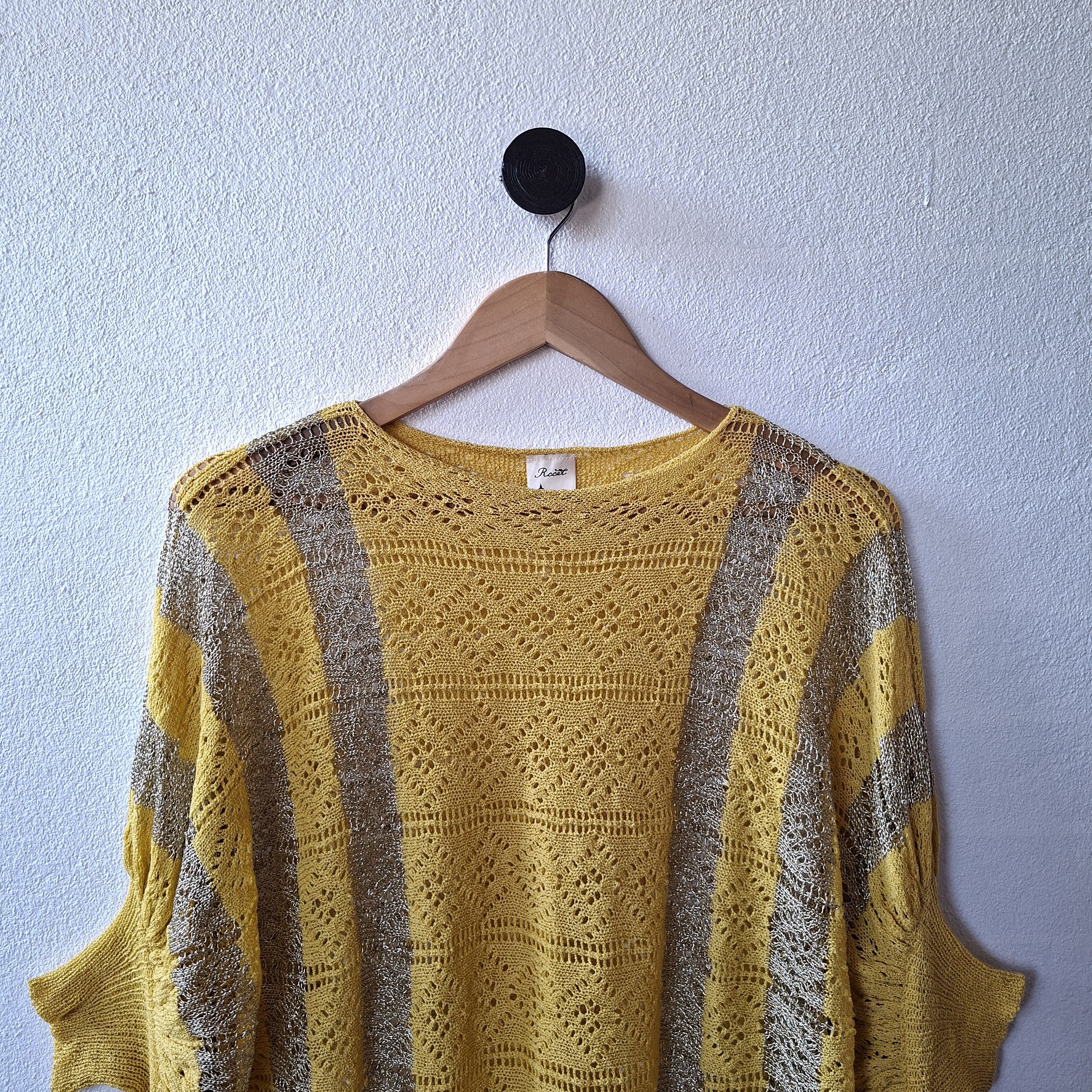 Japanese Brand 🍒 Rccal japan stripes knit poncho shirt Size M / US 6-8 / IT 42-44 - 2 Thumbnail