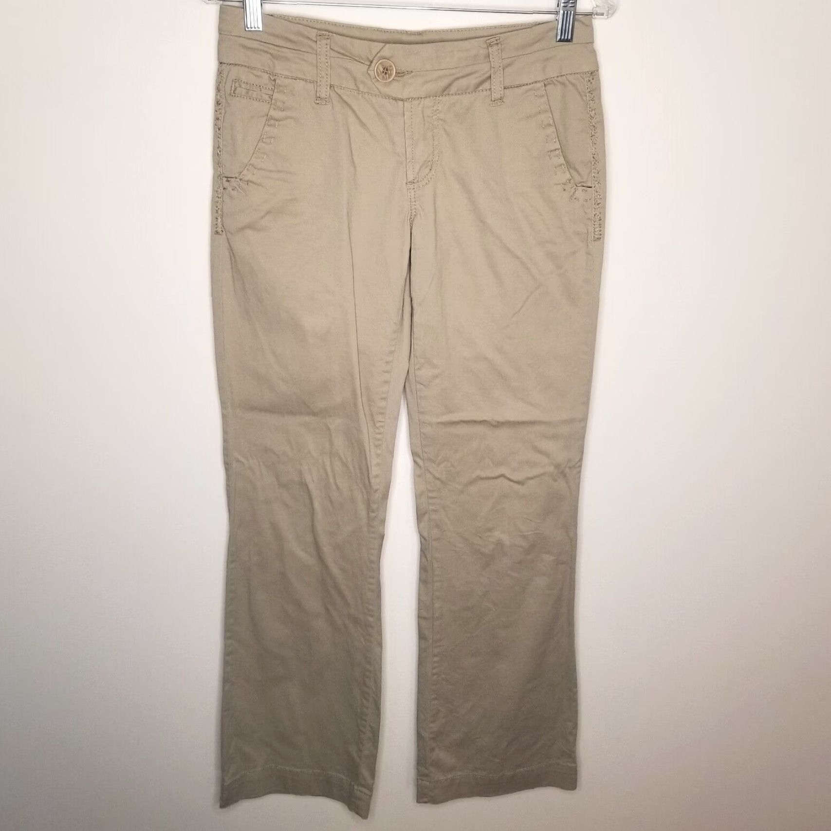 Vintage Buckle BKE Womens Pants Beige Khaki Serena Size 27 Womens Chino 30 in Waist 32 in Inseam Size 30" / US 8 / IT 44 - 2 Thumbnail