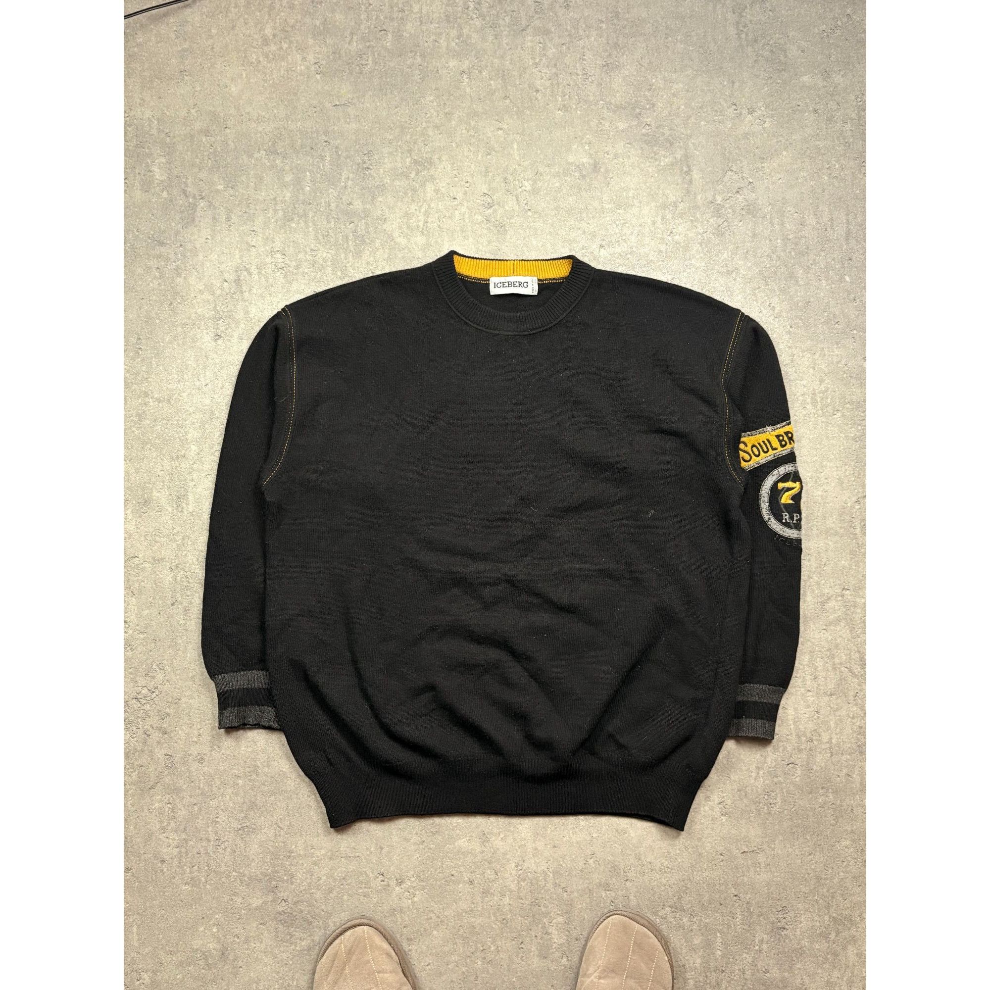 Iceberg VINTAGE Iceberg Sweater Mozart Made in Italy Brown Black