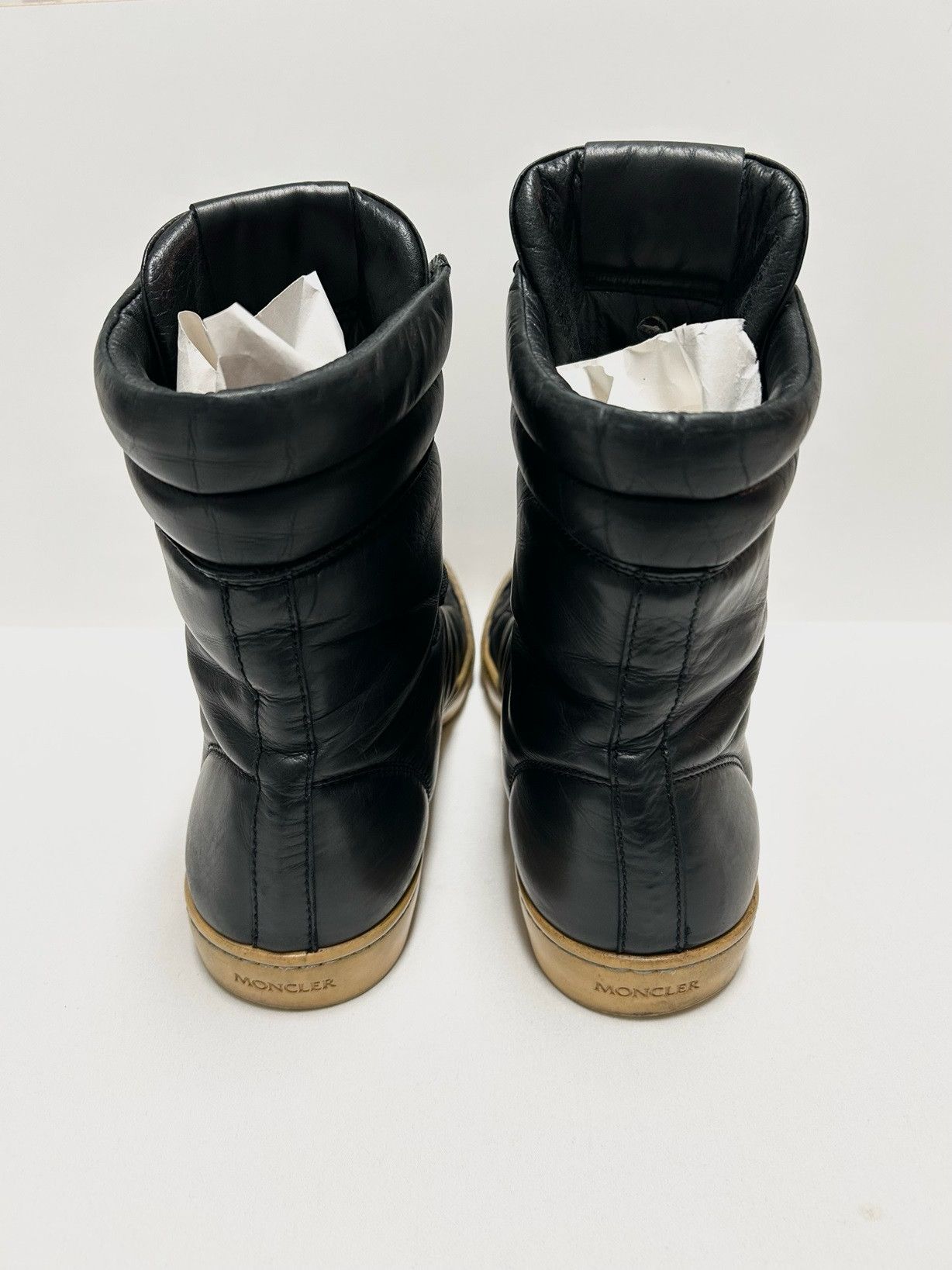 Moncler Moncler 2011 Leather High-Top Sneakers Size US 10 / EU 43 - 6 Thumbnail