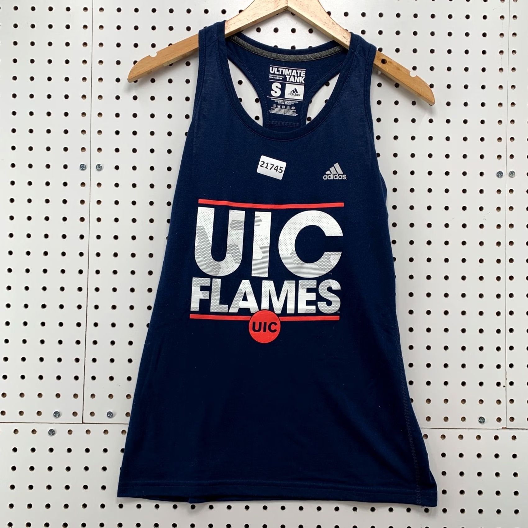 Adidas UIC Flames Adidas Tank Top Womens Small Racerback Navy Blue 16x26 XS S? Size S / US 4 / IT 40 - 7 Thumbnail