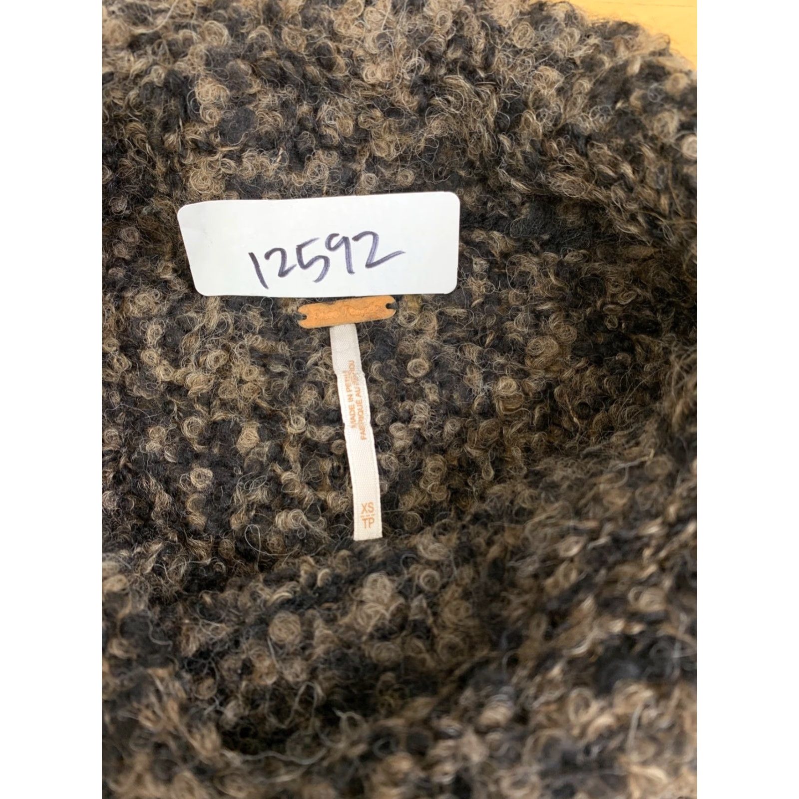 Free People VINTAGE Free People Alpaca Turtleneck Sweater Womens XS Brown Pullover Boxy 12592 Size XS / US 0-2 / IT 36-38 - 2 Thumbnail