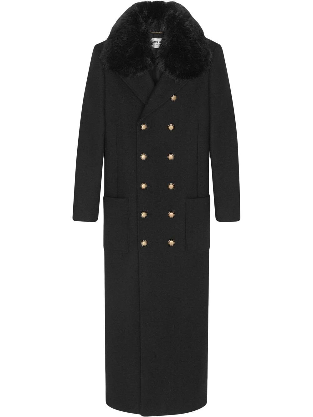 Saint Laurent Paris o1bcso1str1124 Coat in Black Size S / US 4 / IT 40 - 1 Thumbnail