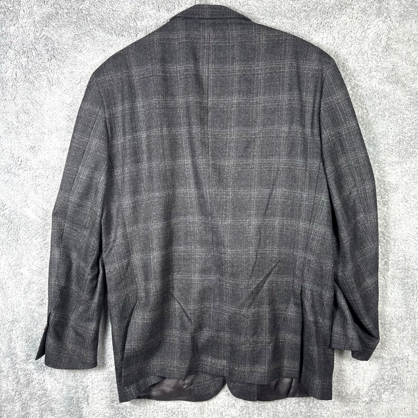 Vintage Samuelsohn 1923 SB Garner Blazer Men 46R Super 110s Sport Coat Wool Jacket Italy - Business & Formal Size 46R - 6 Thumbnail