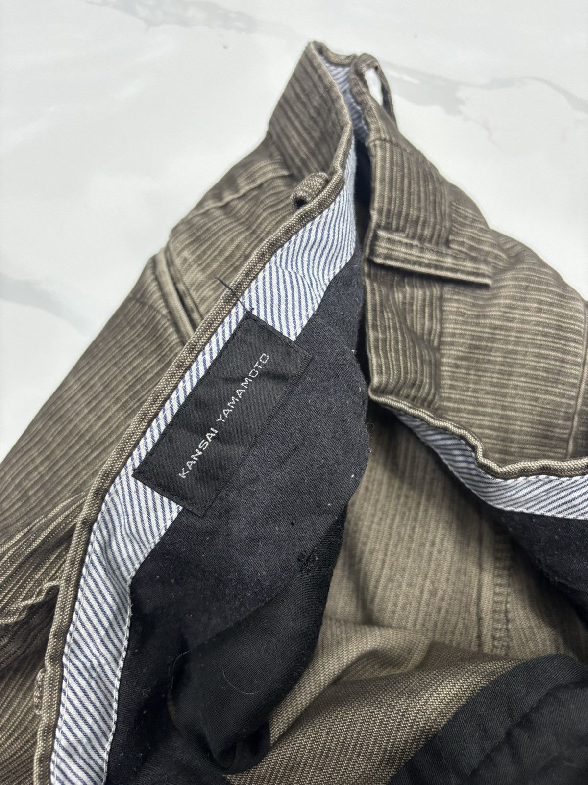 Kansai Yamamoto × Y's for Men × Yohji Yamamoto KANSAI YAMAMOTO BAGGY WIDE PANTS STRIPED Size US 34 / EU 50 - 10 Thumbnail