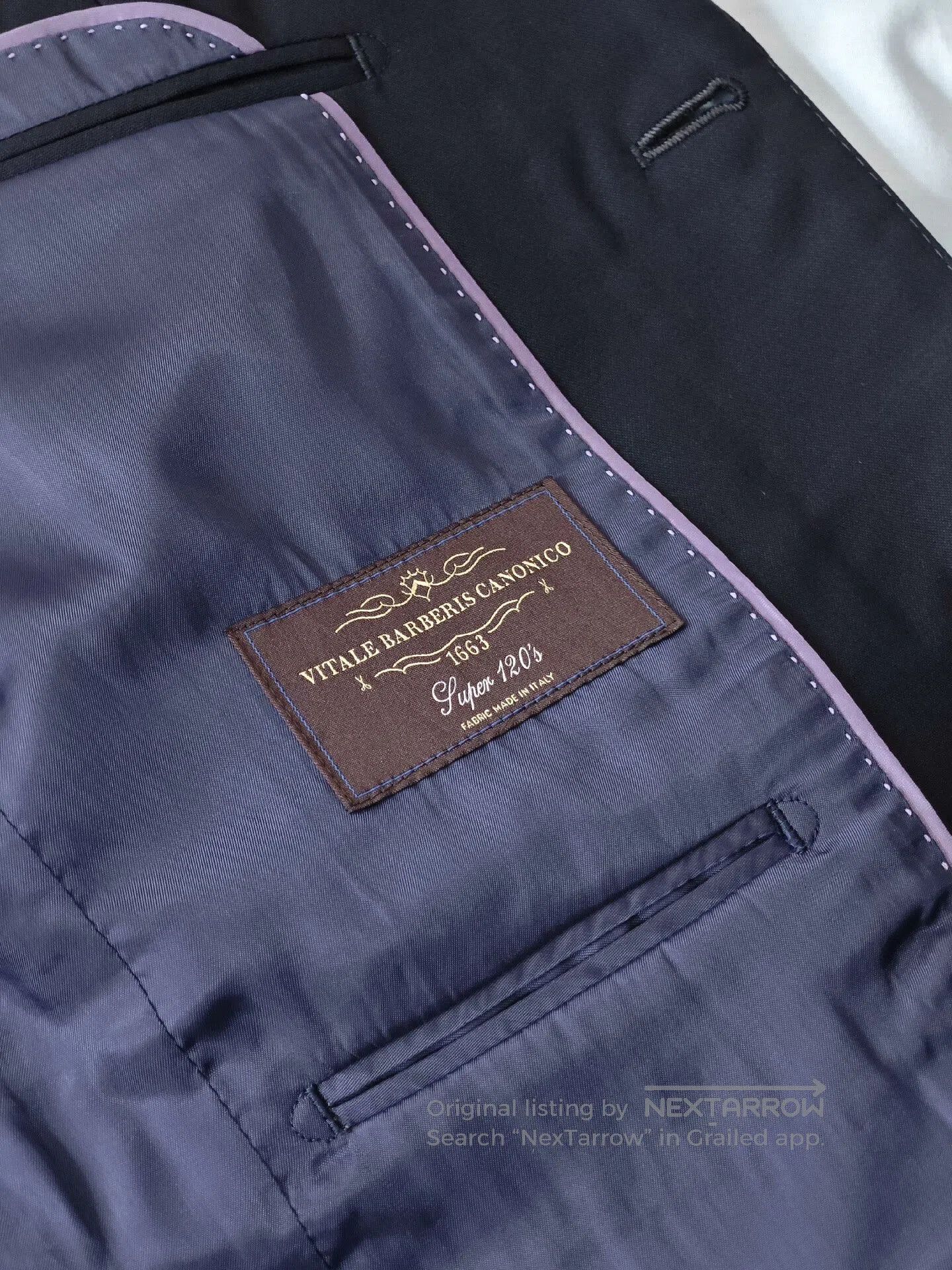 Japanese Brand Italian VBC Wool Half-Lined Suit. Size US S / EU 44-46 / 1 - 4 Thumbnail