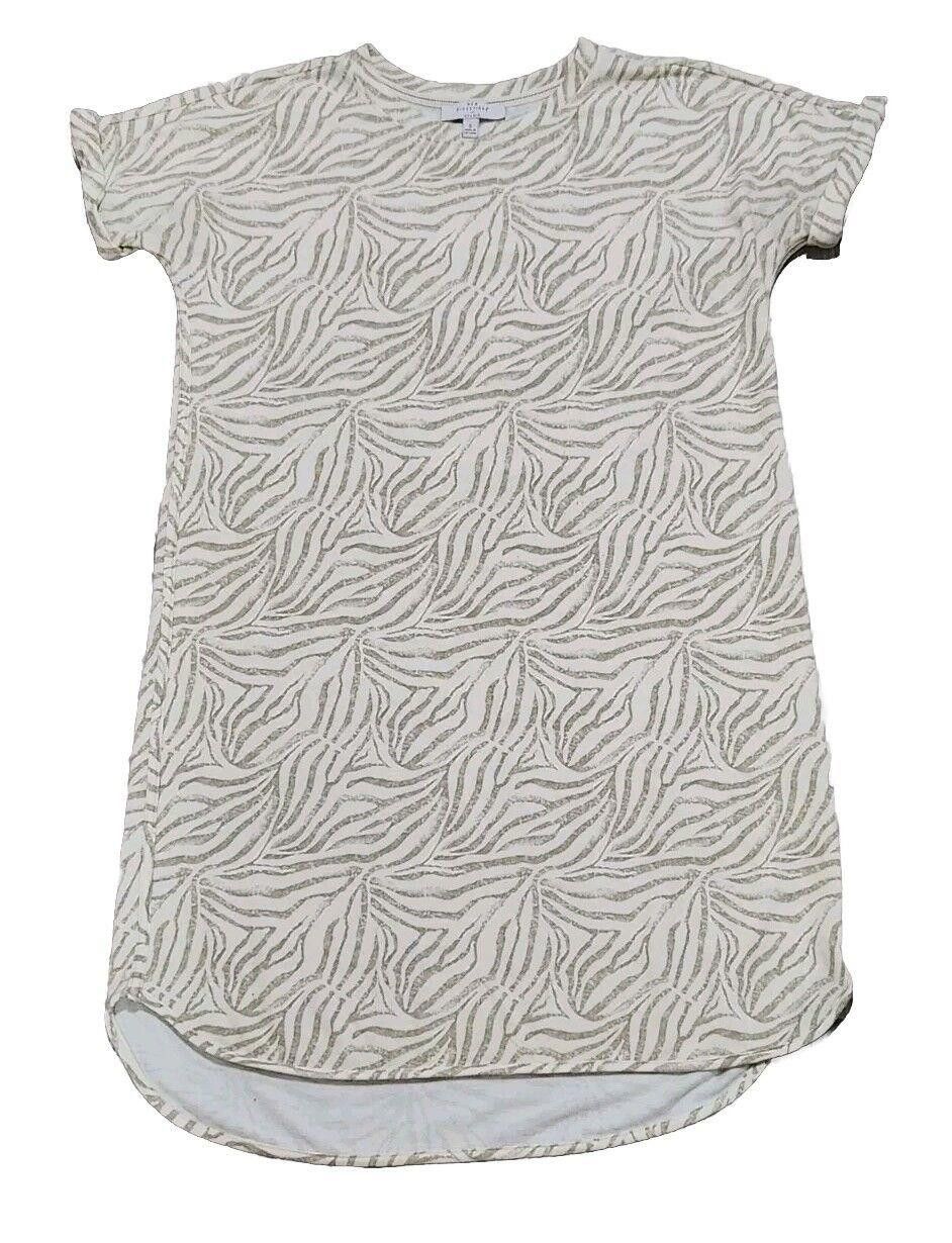 Designer New Directions Dress Small Animal Print Beige Scoop hem Size S / US 4 / IT 40 - 1 Thumbnail