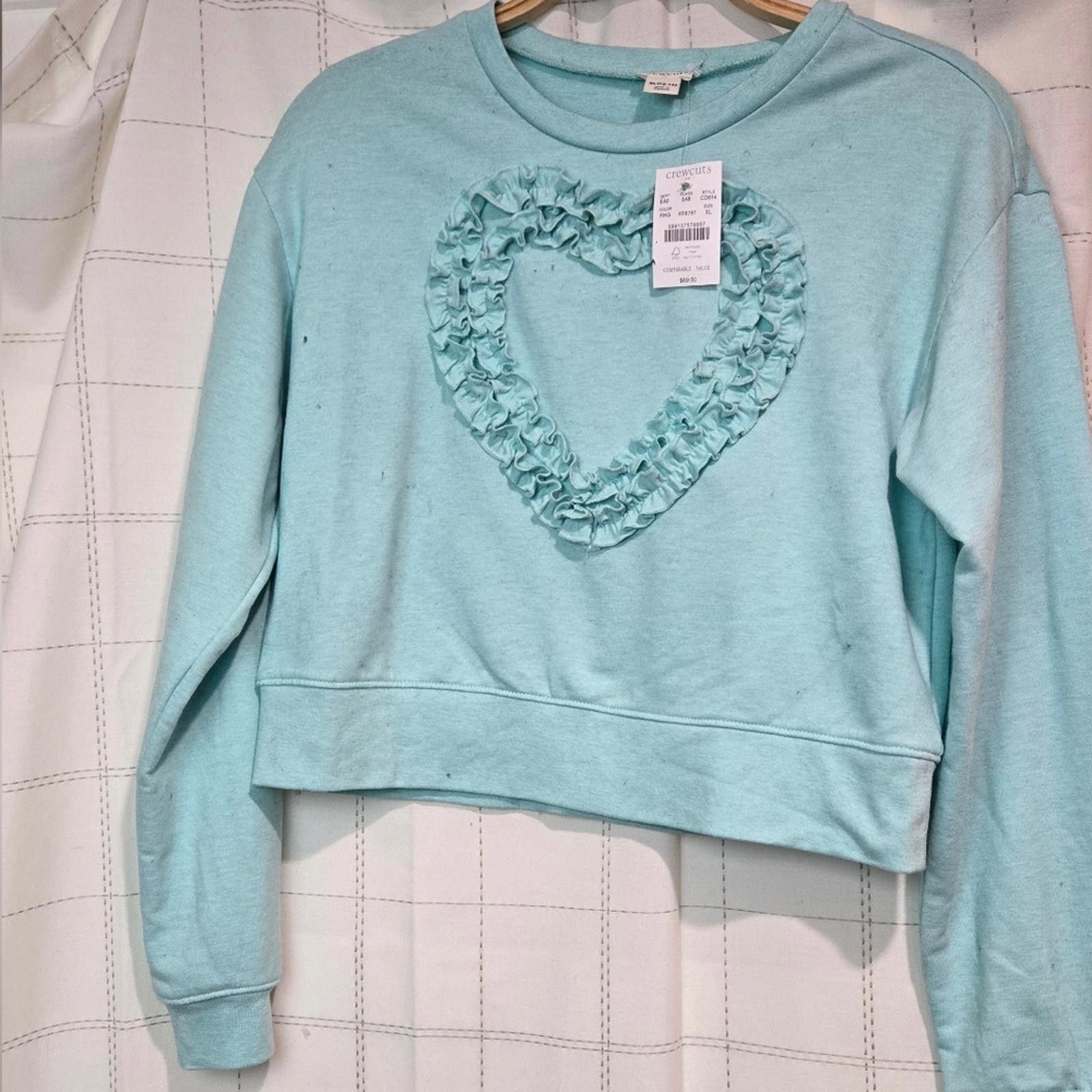 Other Crewcuts Girls' ruffle heart sweatshirt Size US XL / EU 56 / 4 - 2 Thumbnail