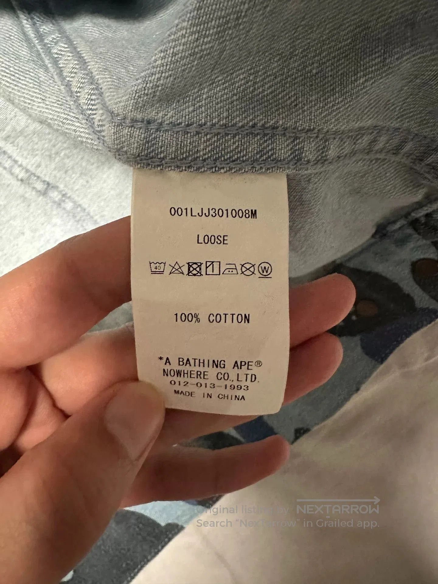 Bape BAPE Denim Jacket with Camo Lining. Size US M / EU 48-50 / 2 - 3 Thumbnail